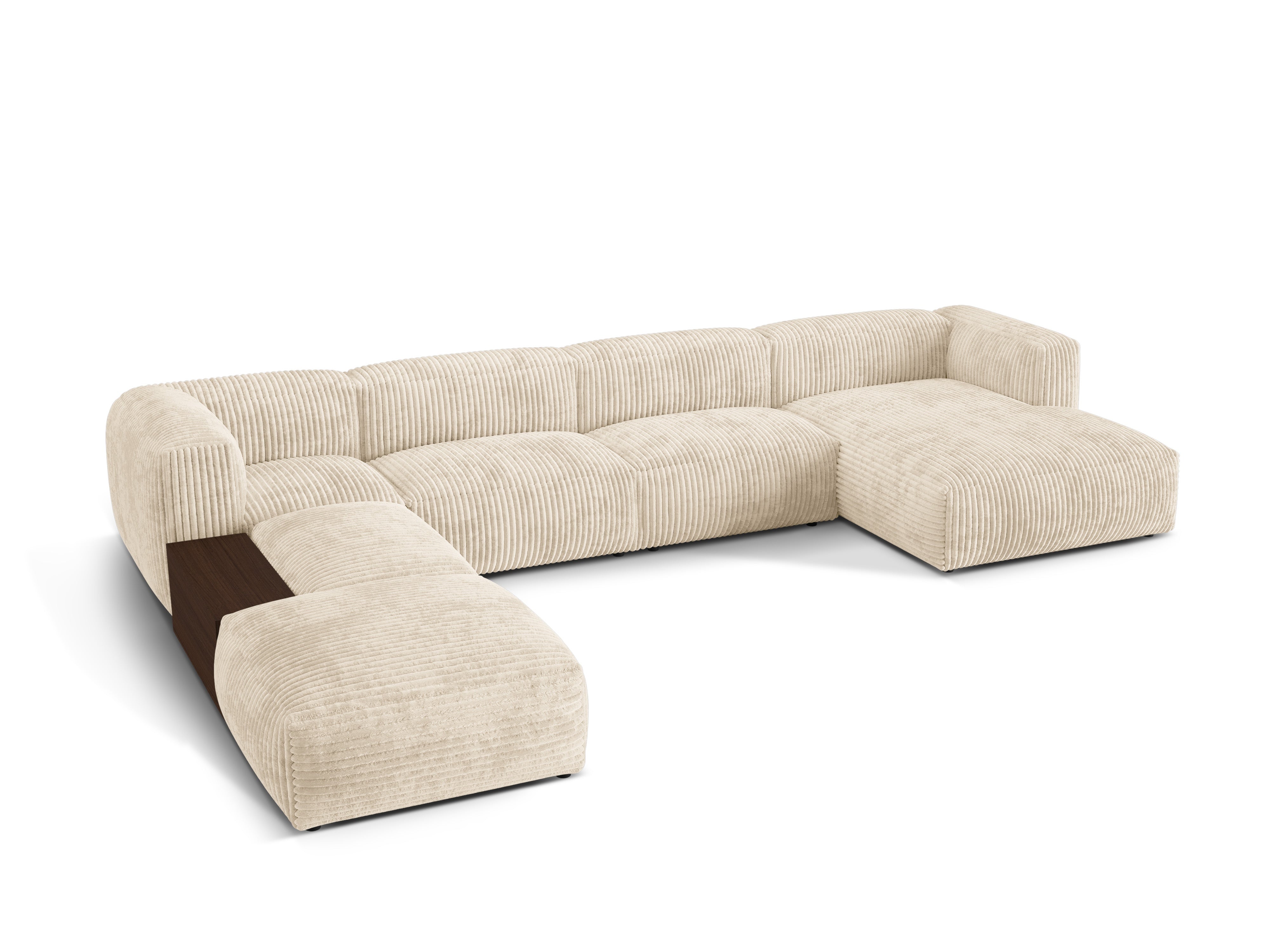 Martin left -sided corner Martin light beige corduroy