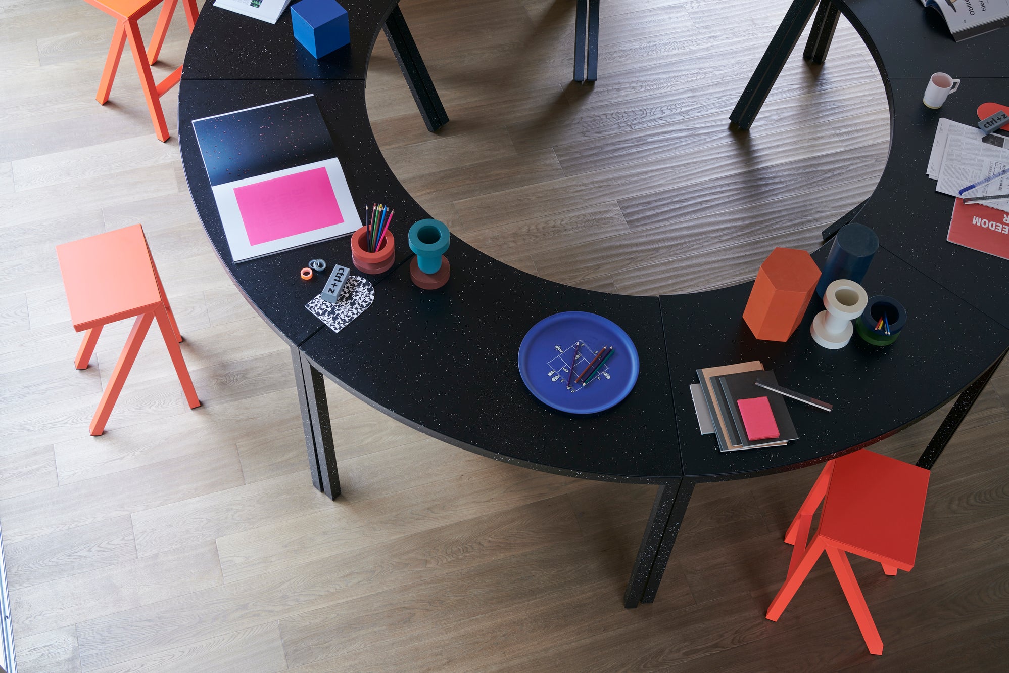 BUREAURAMA blue stool
