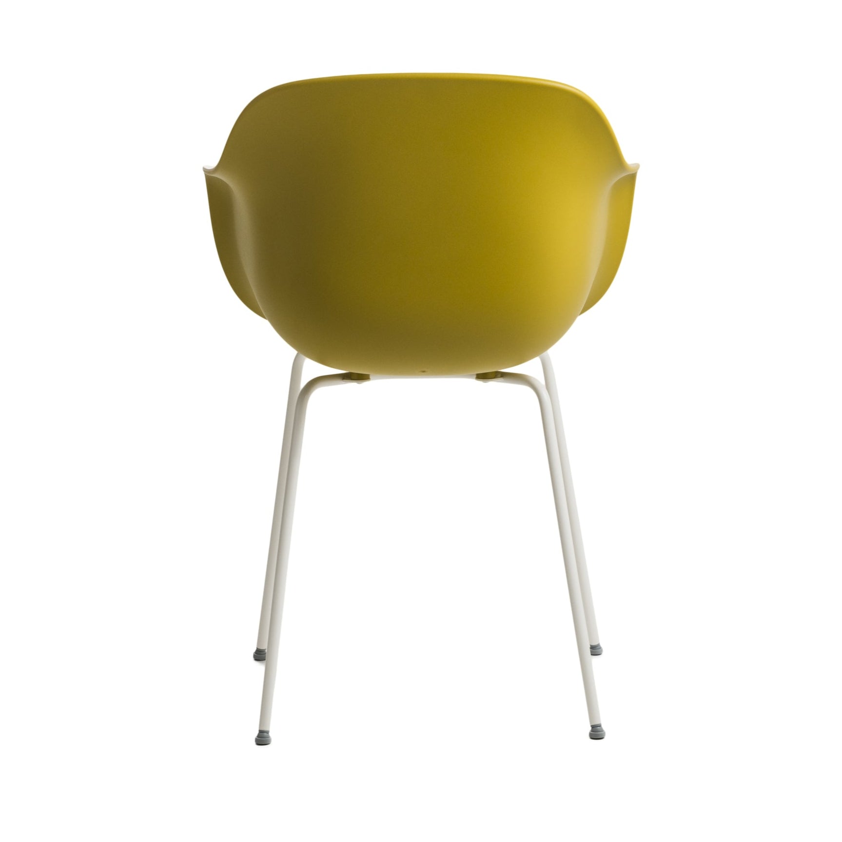 SUBSTANCE armchair in yellow with a metal base