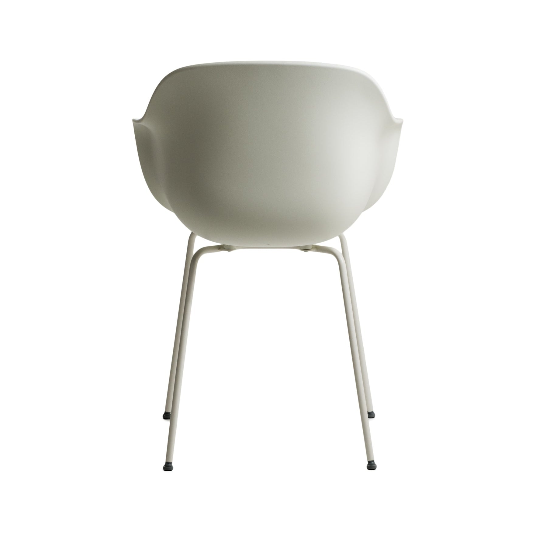 SUBSTANCE armchair in white with a metal base