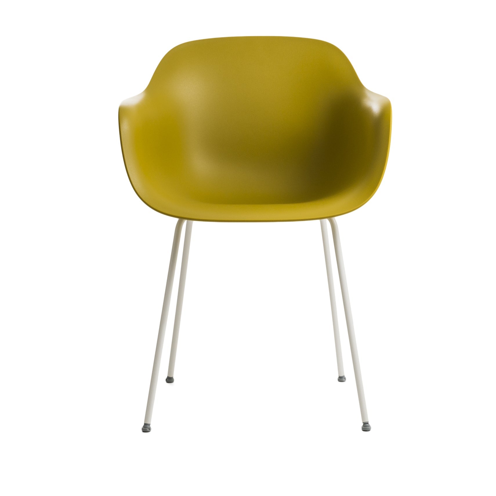 SUBSTANCE armchair in yellow with a metal base