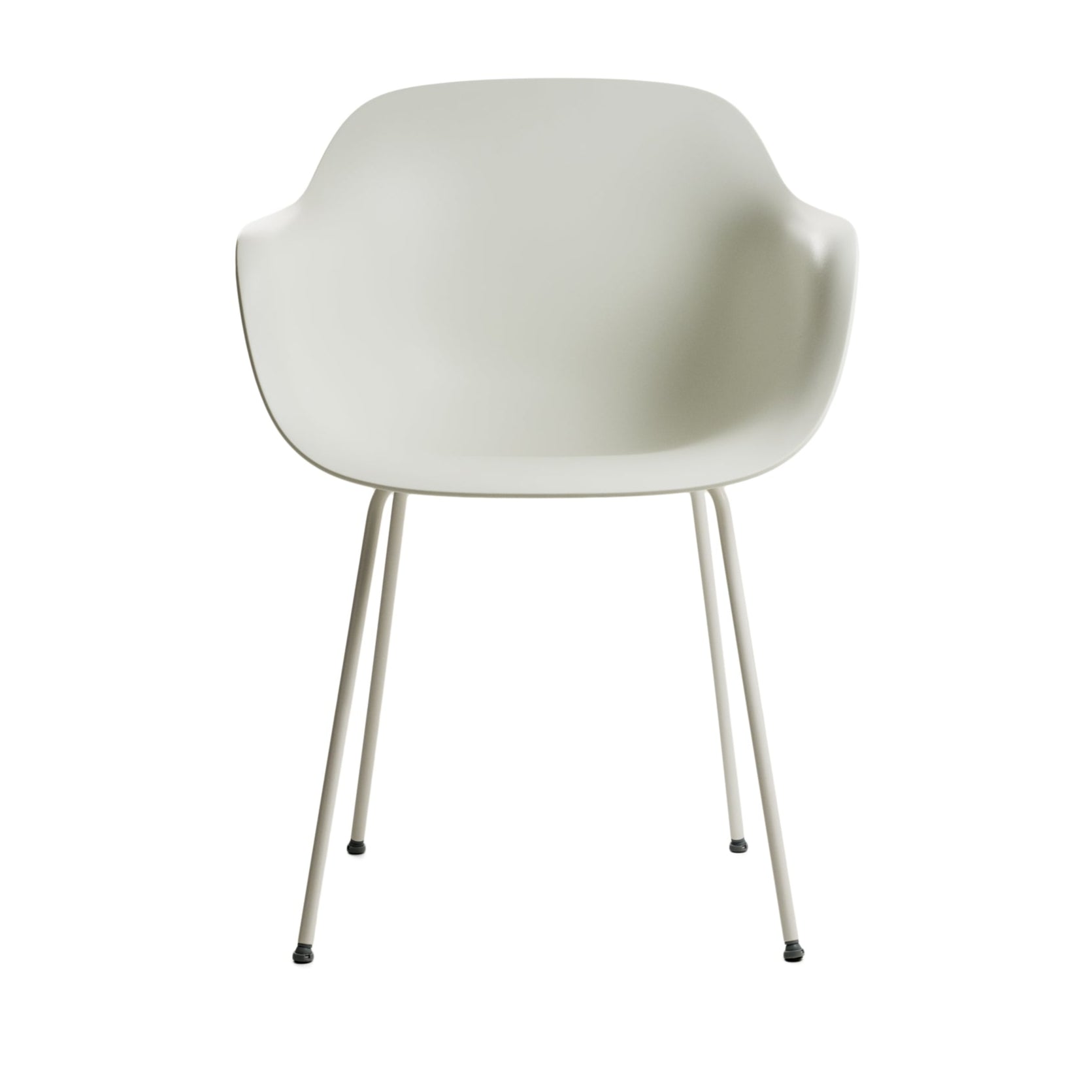 SUBSTANCE armchair in white with a metal base
