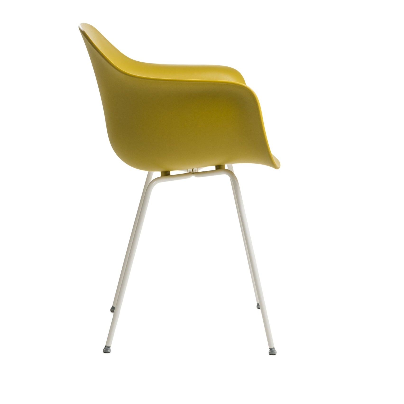 SUBSTANCE armchair in yellow with a metal base