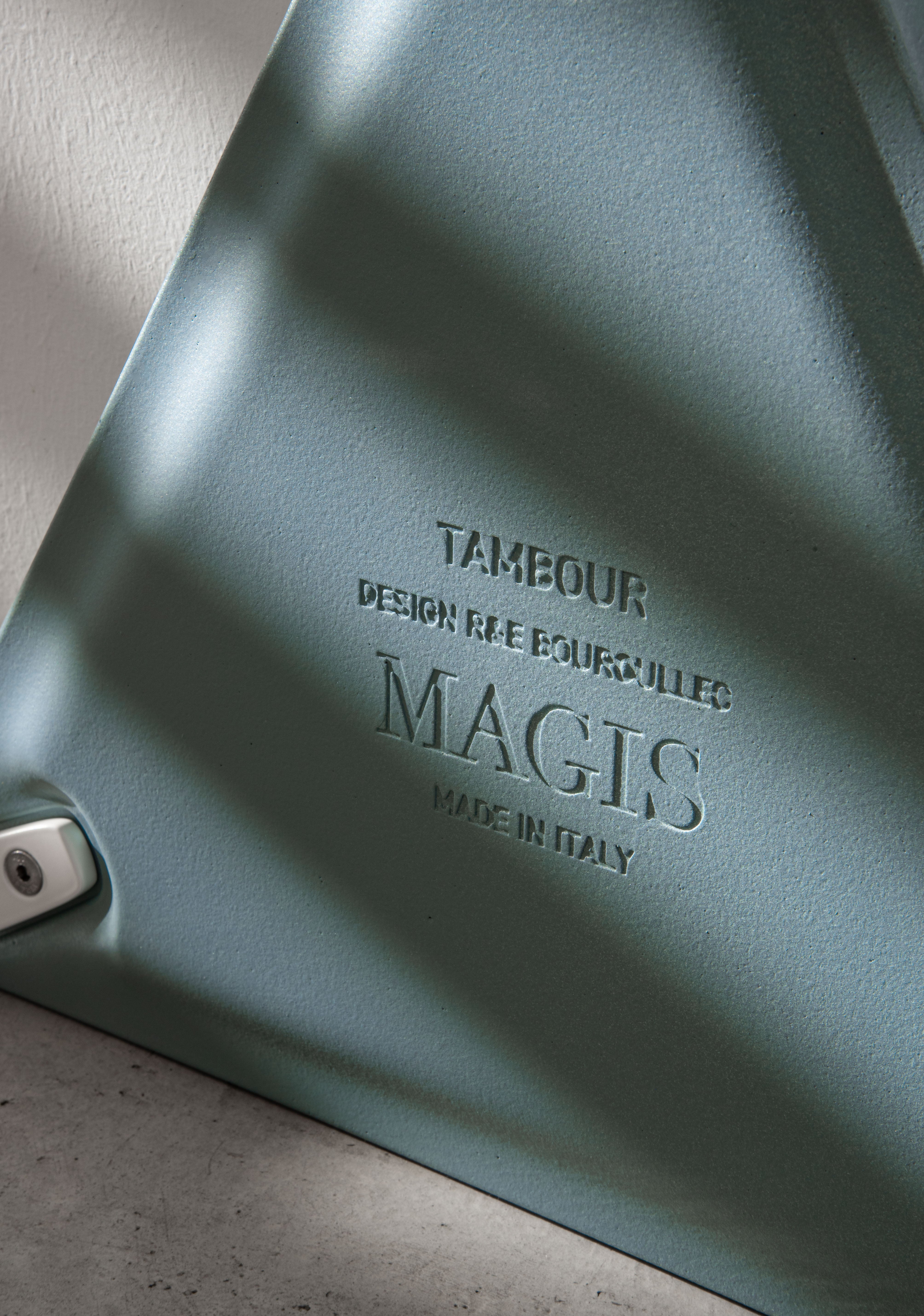 Double shelf TAMBOUR green concrete
