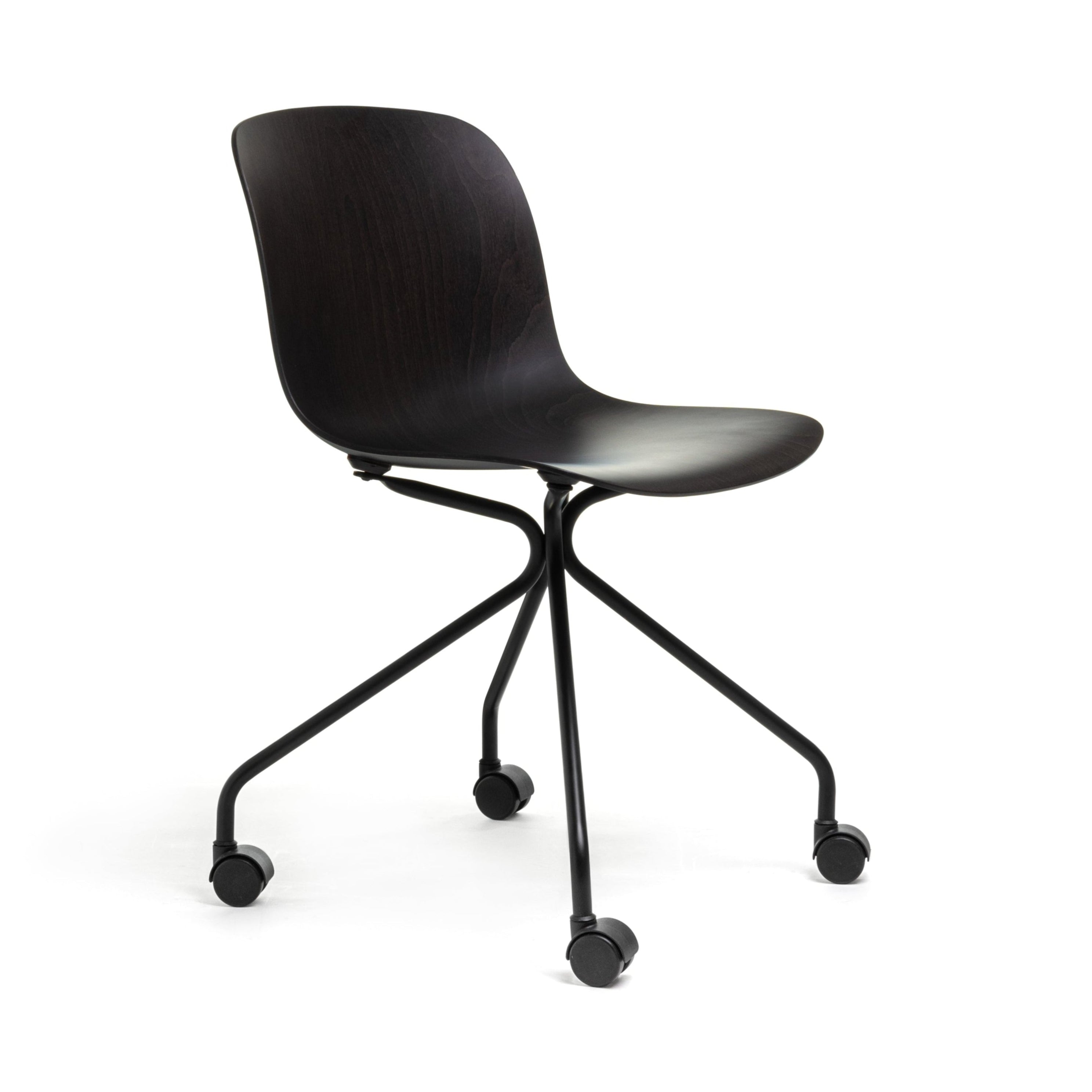 TROY office chair dark beech wood