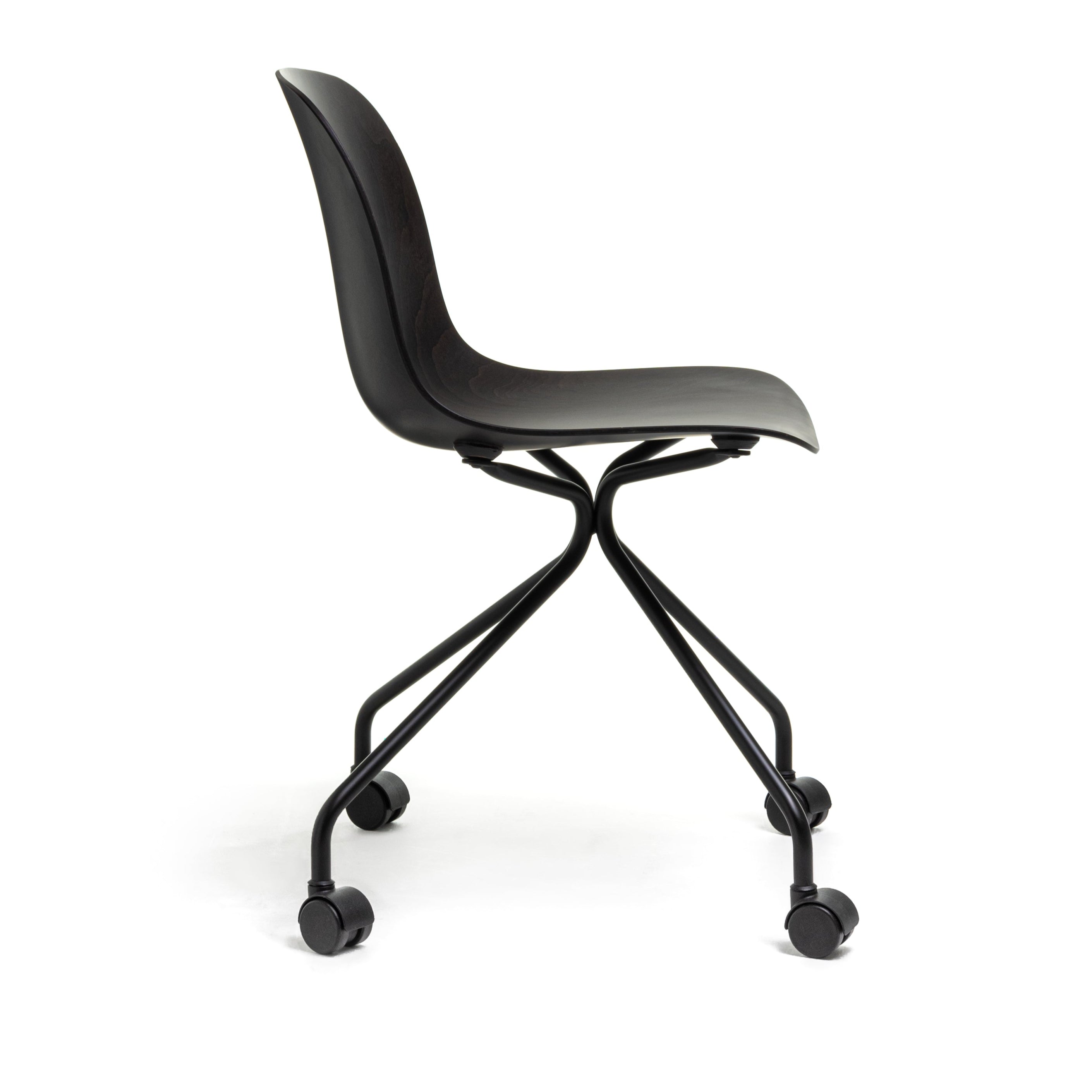 TROY office chair dark beech wood