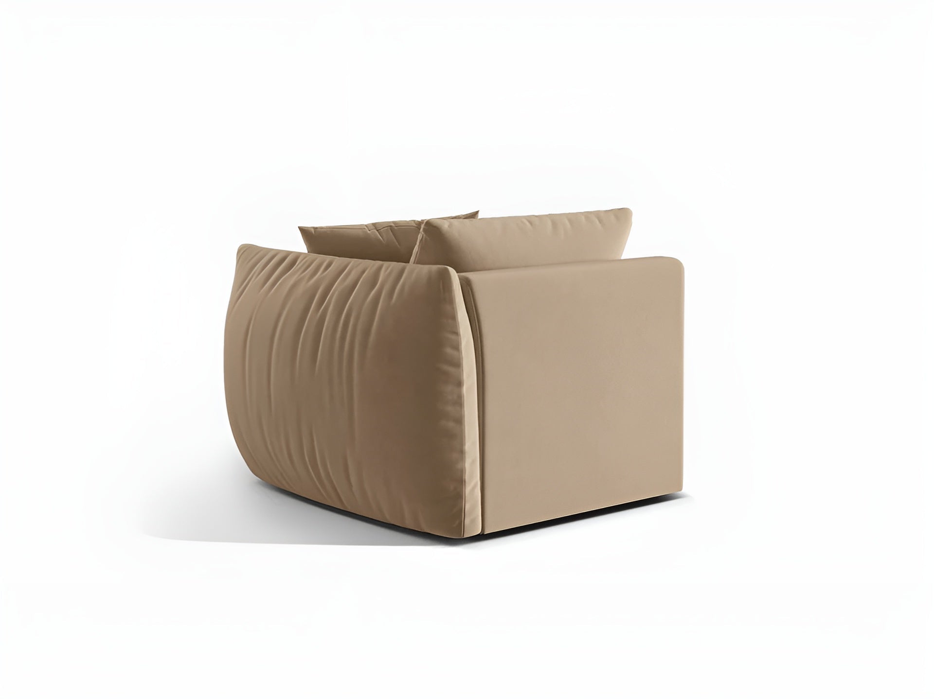 Sofa modułowa aksamitna CHRIS - element prawostronny piaskowy