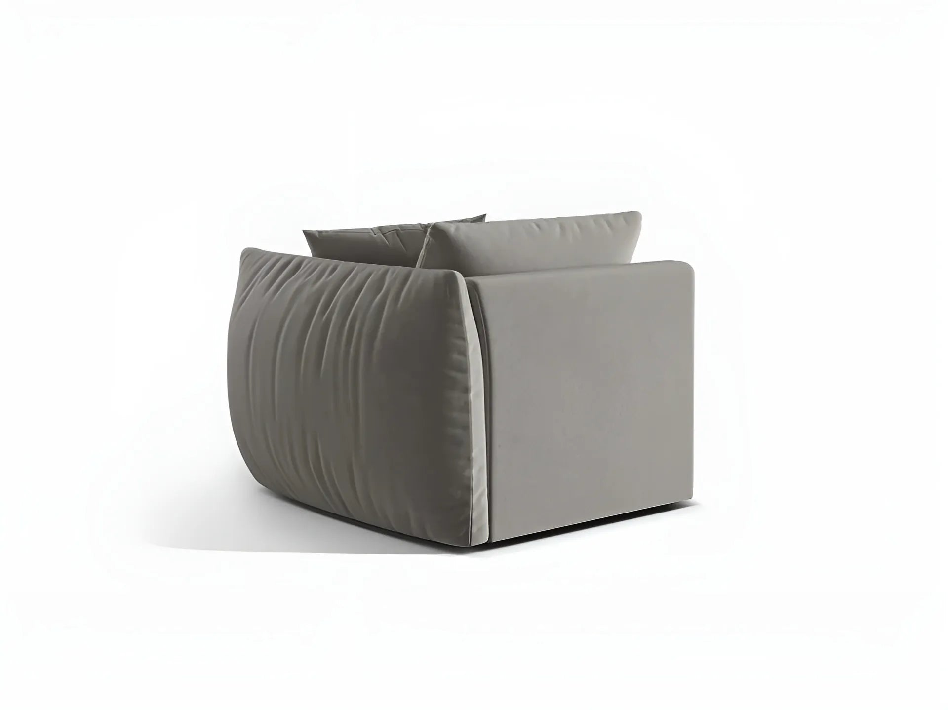 Sofa modułowa aksamitna CHRIS - element prawostronny szary