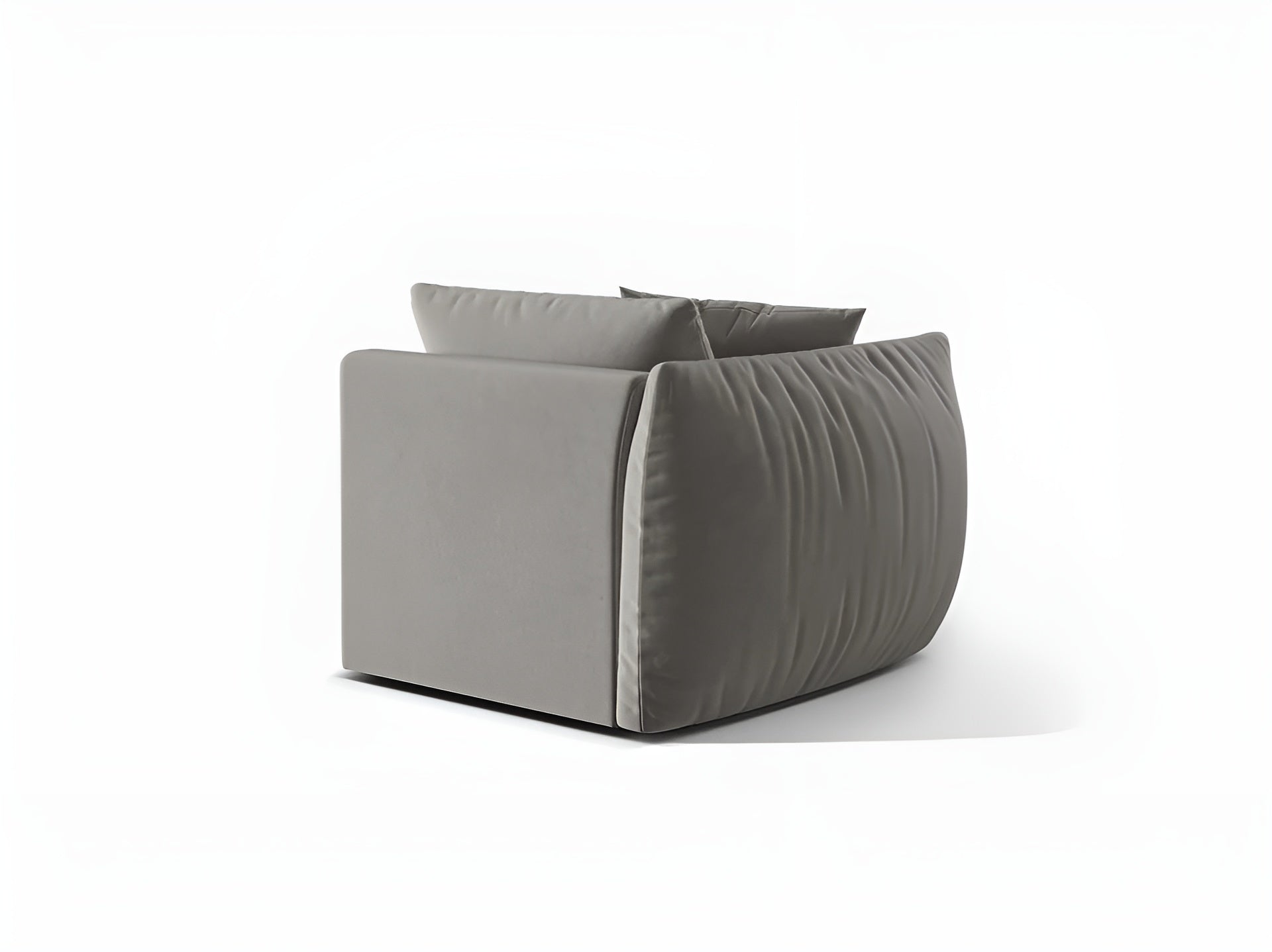 Sofa modułowa aksamitna CHRIS - element lewostronny szary