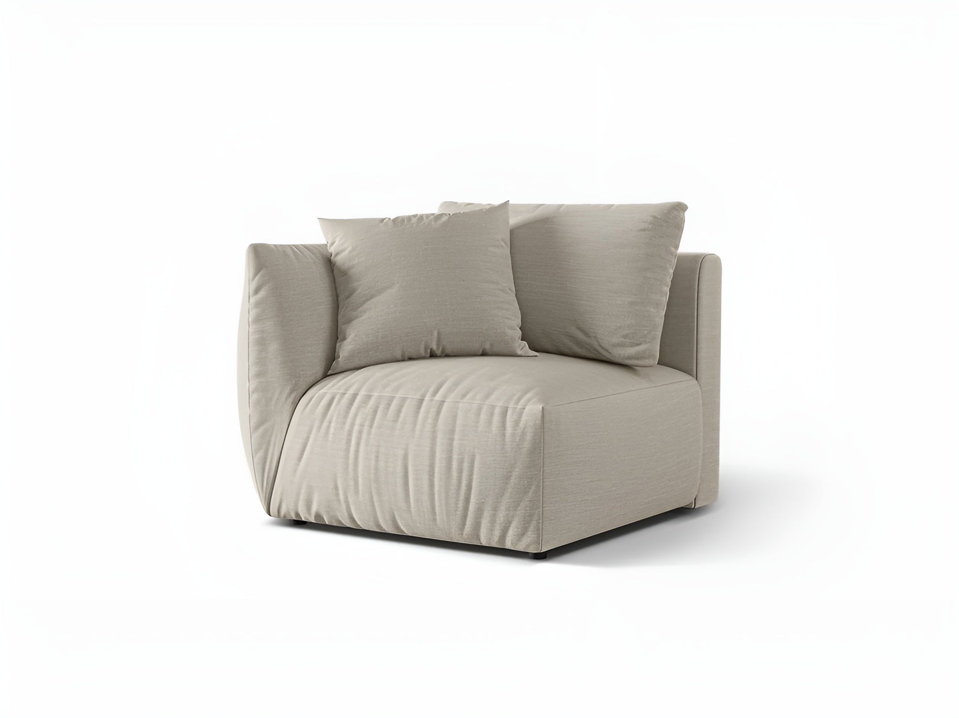 Sofa modułowa CHRIS - element lewostronny kremowy szenil