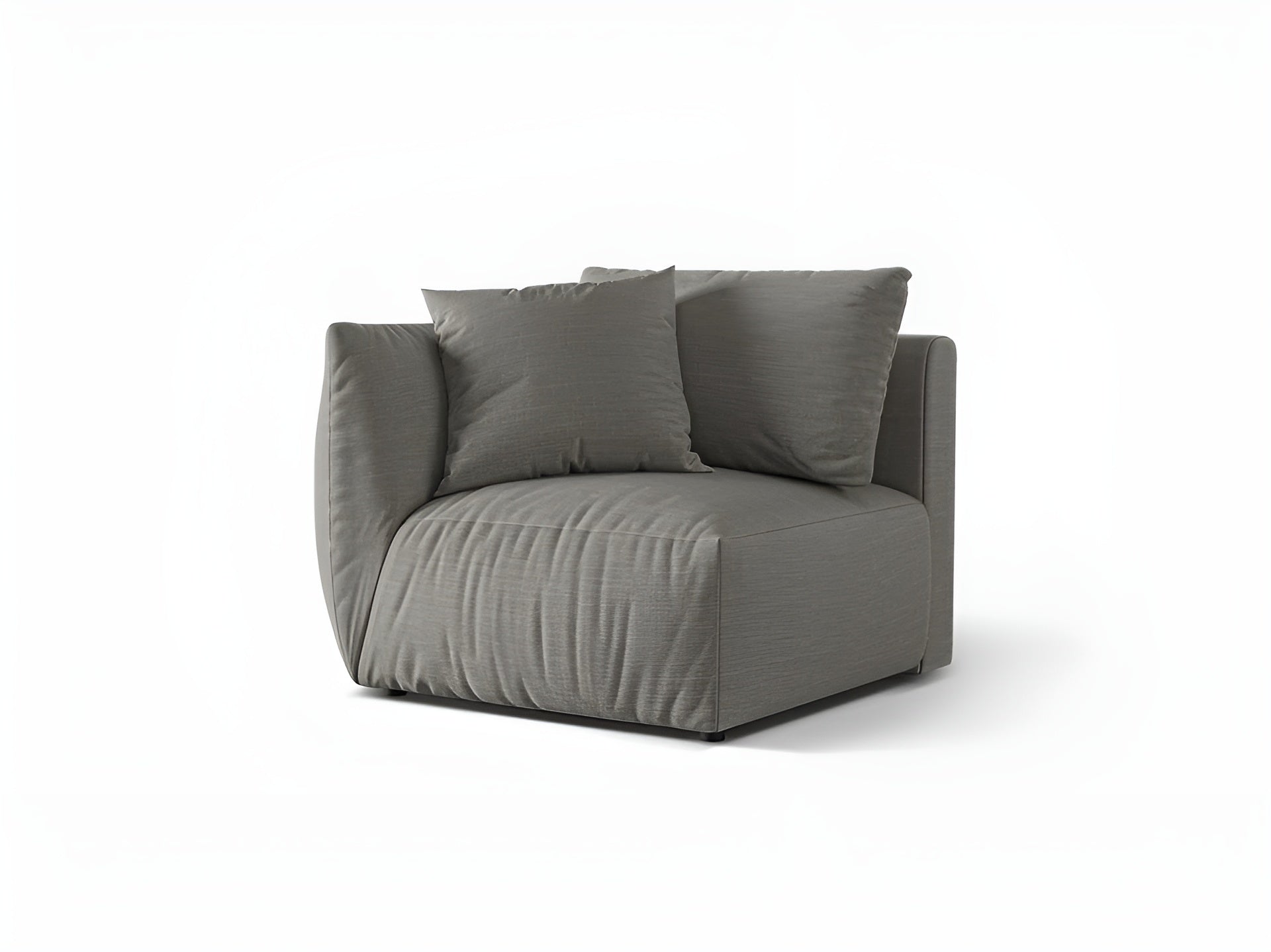 Sofa modułowa CHRIS - element lewostronny szary szenil