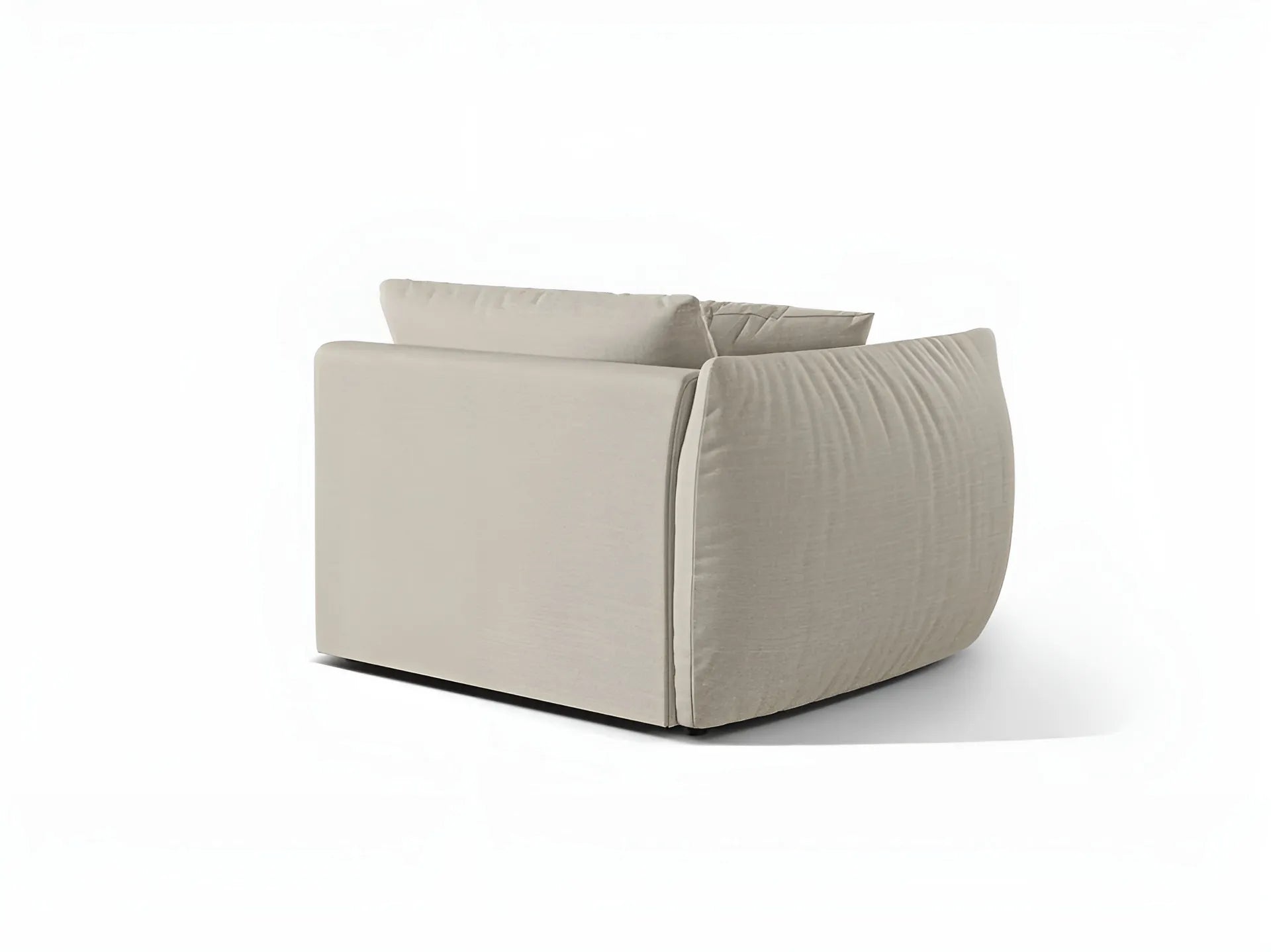 Modulares Sofa CHRIS - breites linkes Element in cremefarbenem Chenille