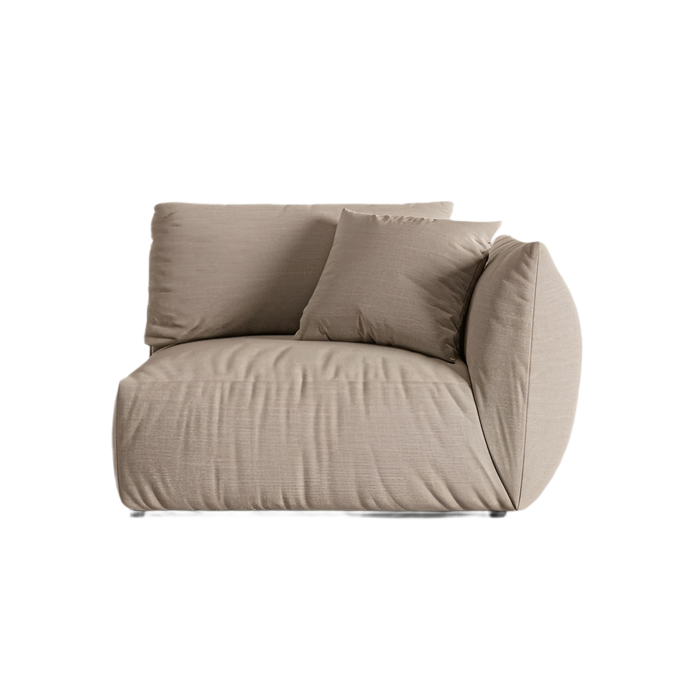 Sofa modułowa CHRIS - element szeroki prawostronny piaskowy szenil