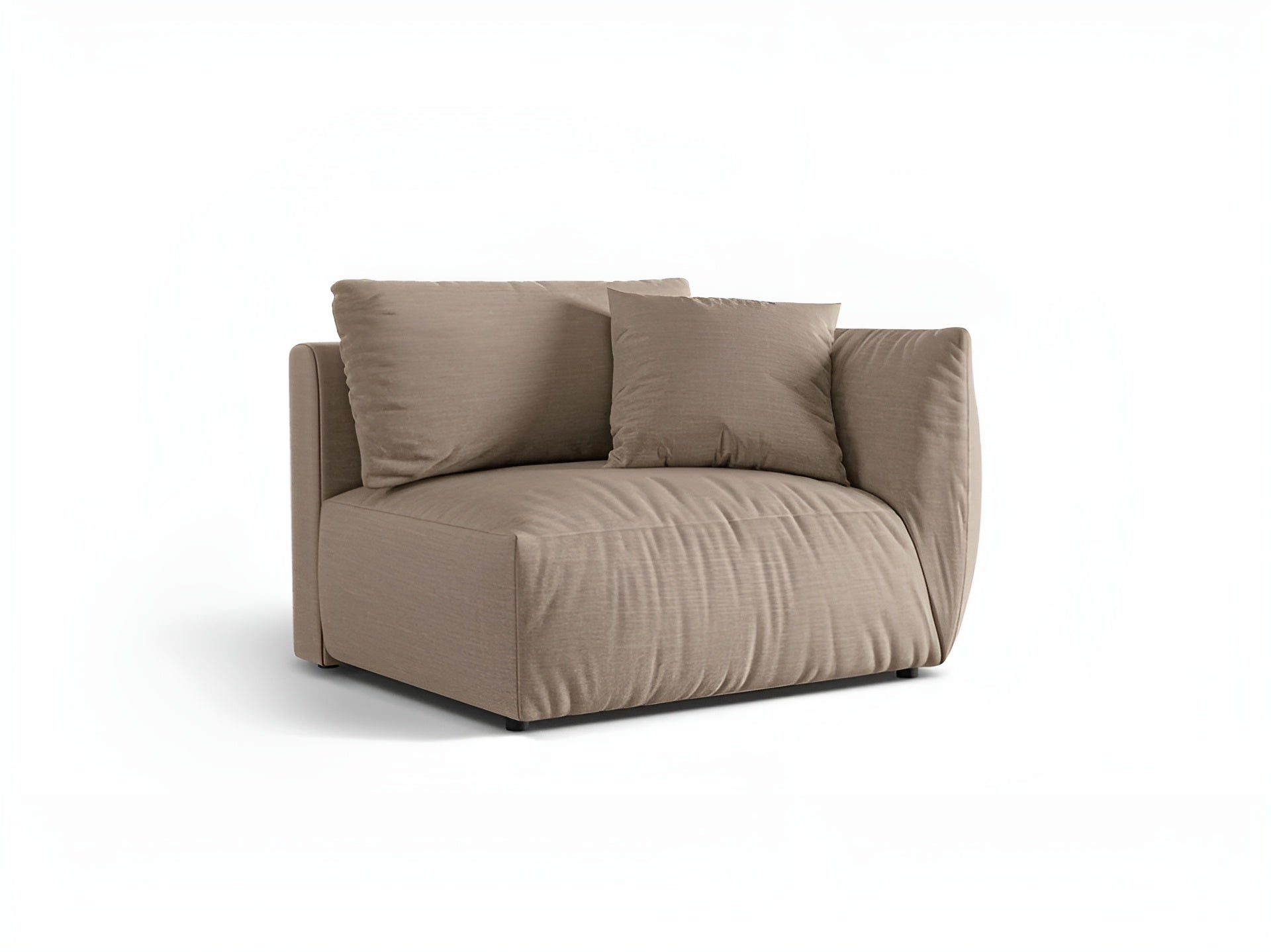 Sofa modułowa CHRIS - element szeroki prawostronny piaskowy szenil