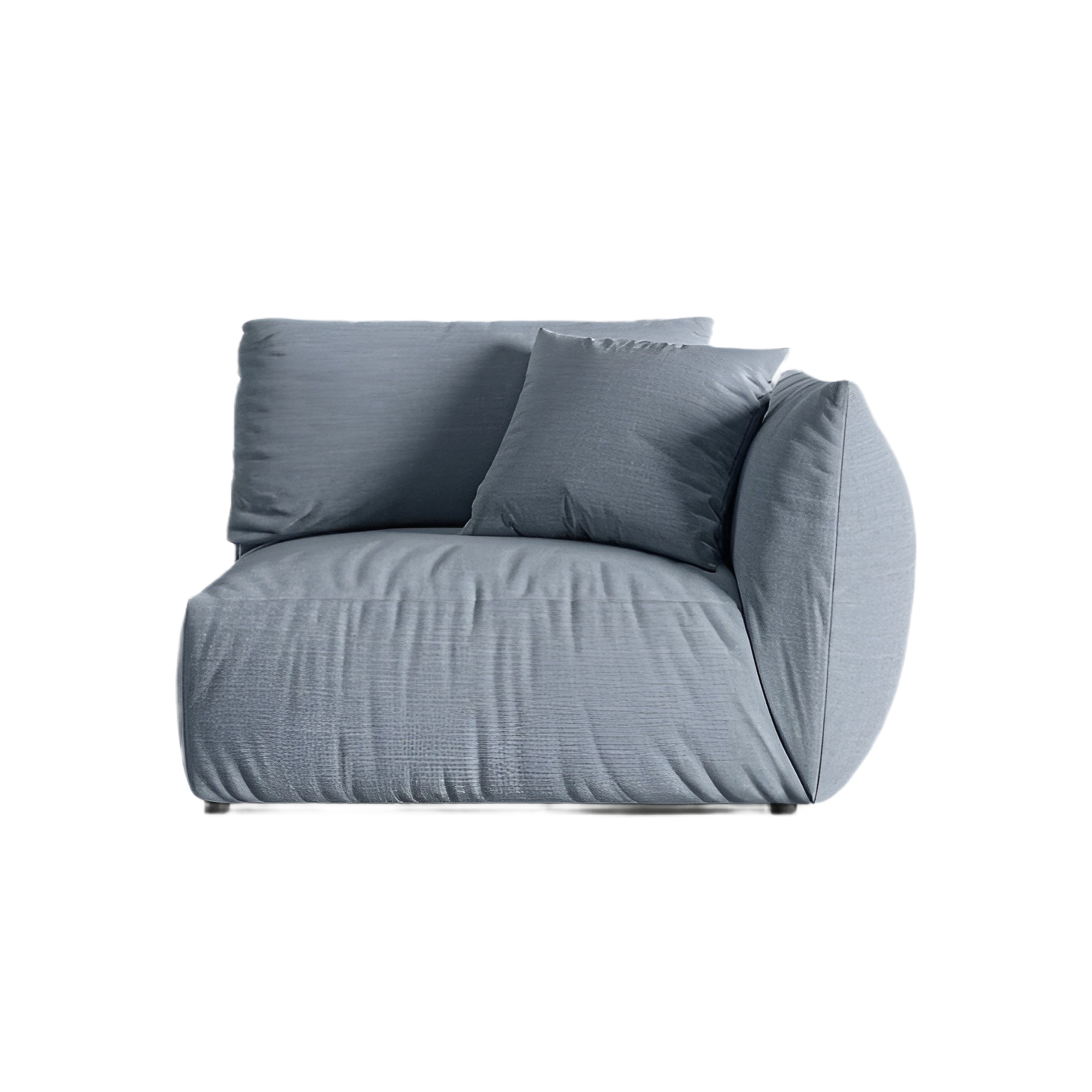 Sofa modułowa CHRIS - element szeroki prawostronny jasnoniebieski szenil