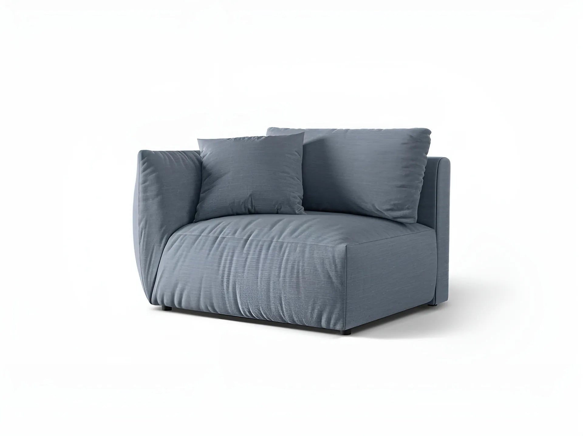 Sofa modułowa CHRIS - element szeroki lewostronny jasnoniebieski szenil