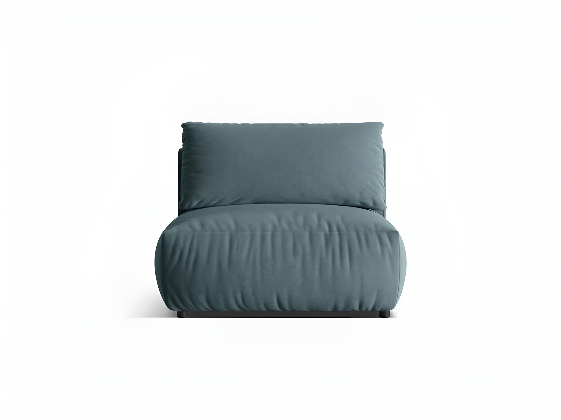 Sofa modułowa aksamitna CHRIS - szeroki element środkowy jasnoniebieski