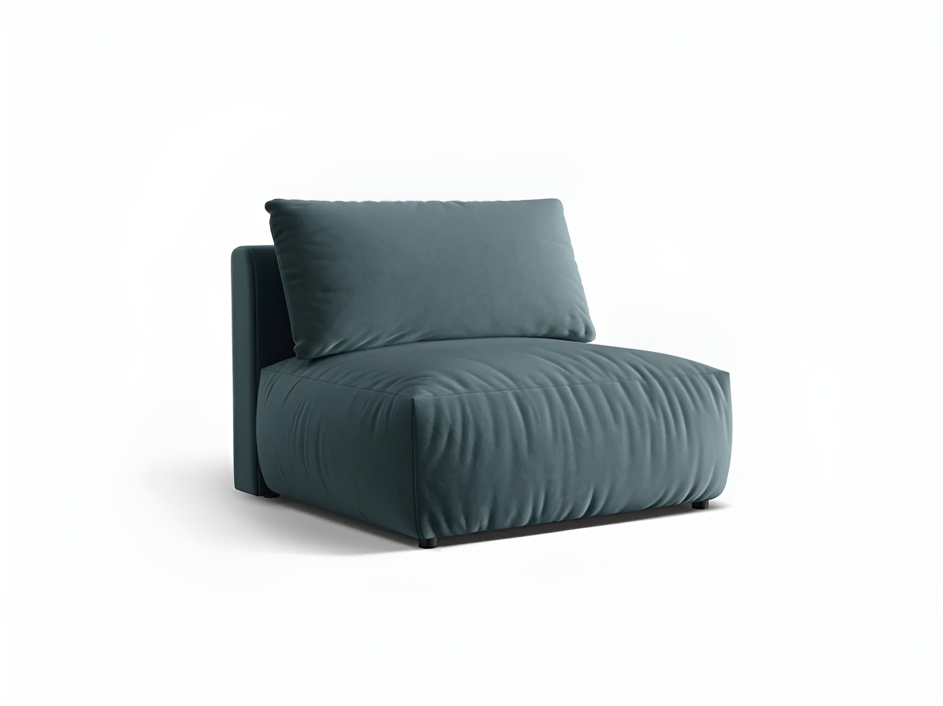 Sofa modułowa aksamitna CHRIS - szeroki element środkowy jasnoniebieski