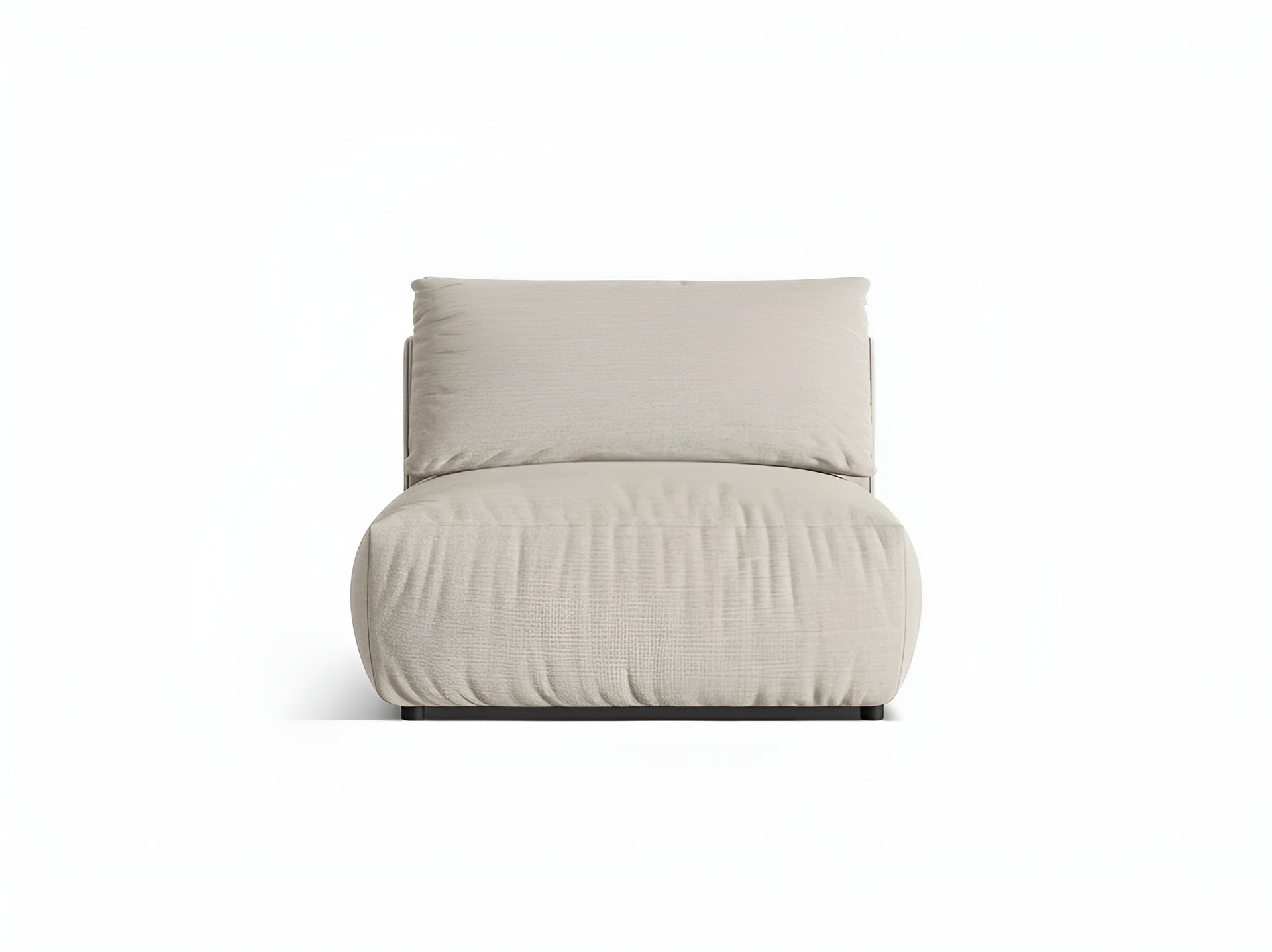 CHRIS Modular Sofa - Wide Central Element Beige Chenille
