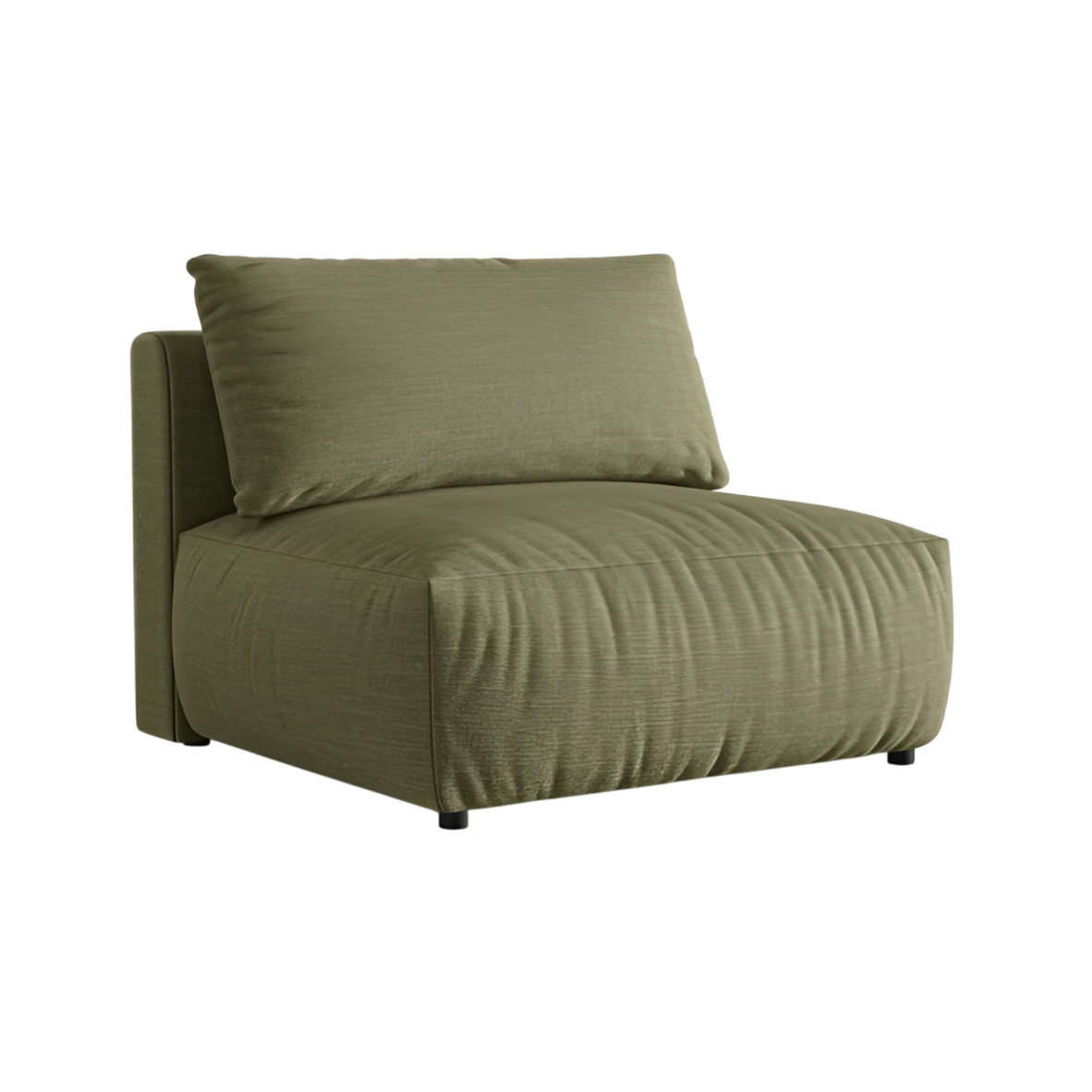 Sofa modułowa CHRIS - szeroki element środkowy zielony szenil