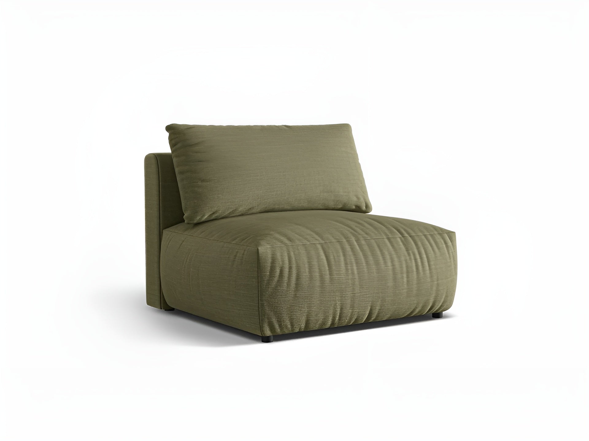 Sofa modułowa CHRIS - szeroki element środkowy zielony szenil