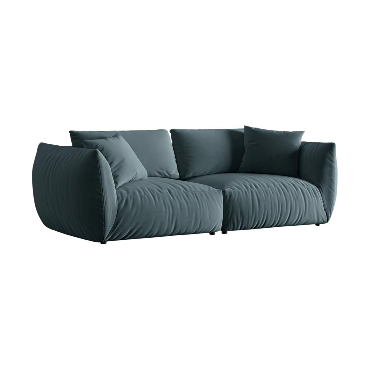 Sofa aksamitna 4-osobowa CHRIS jasnoniebieski