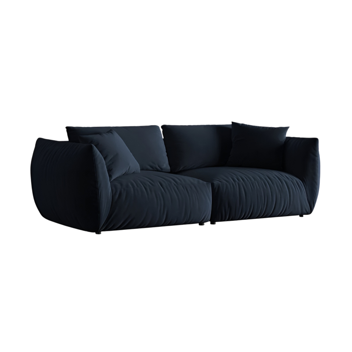 Sofa aksamitna 4-osobowa CHRIS granat królewski