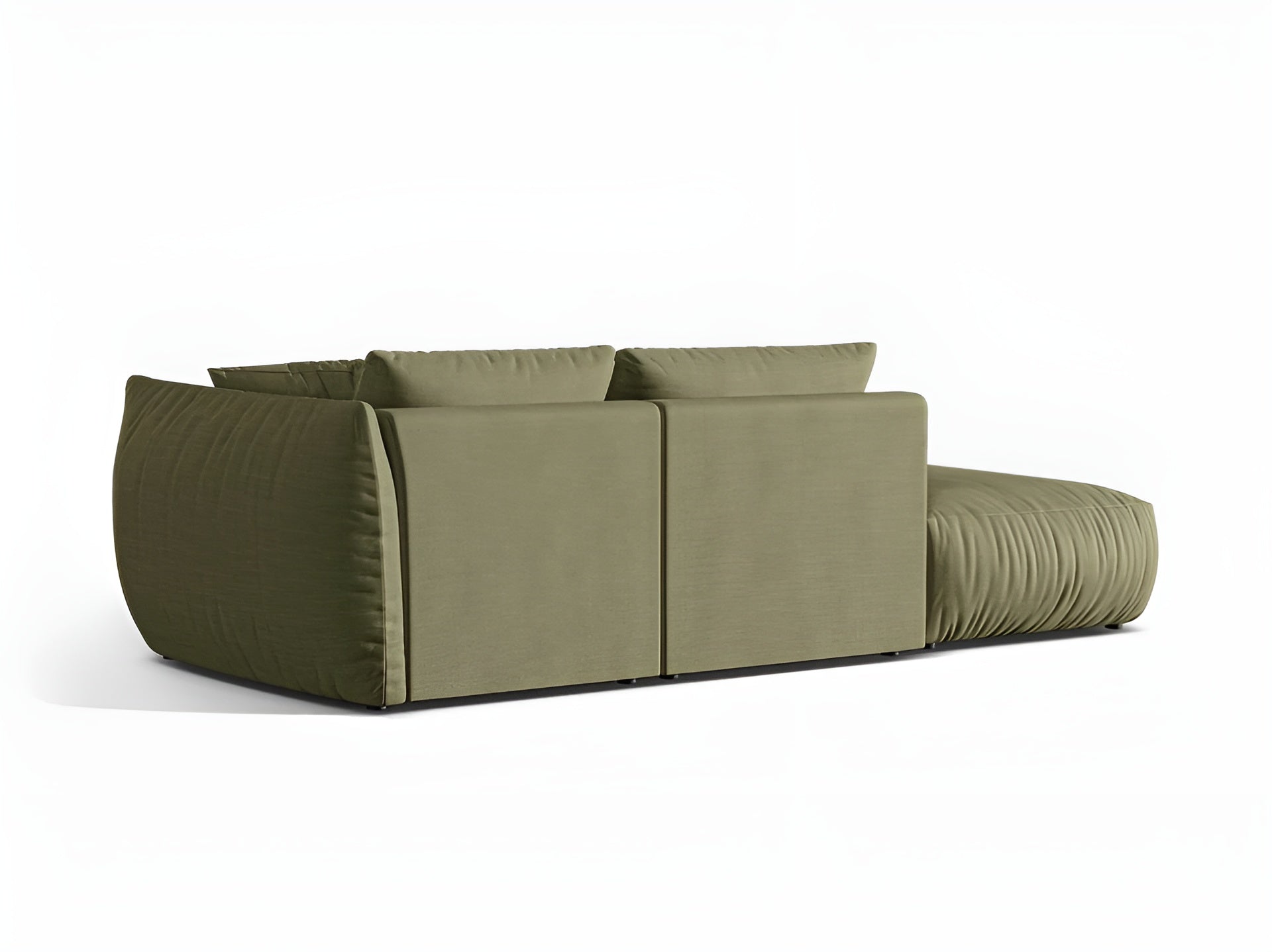 Modulares 3-Sitzer Sofa links CHRIS hellgrüner Chenille
