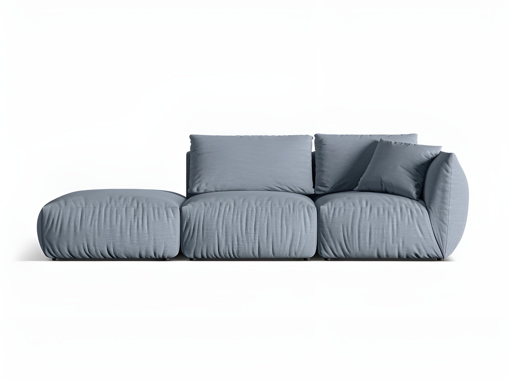 Sofa modułowa 3-osobowa lewostronna CHRIS jasnoniebieski szenil