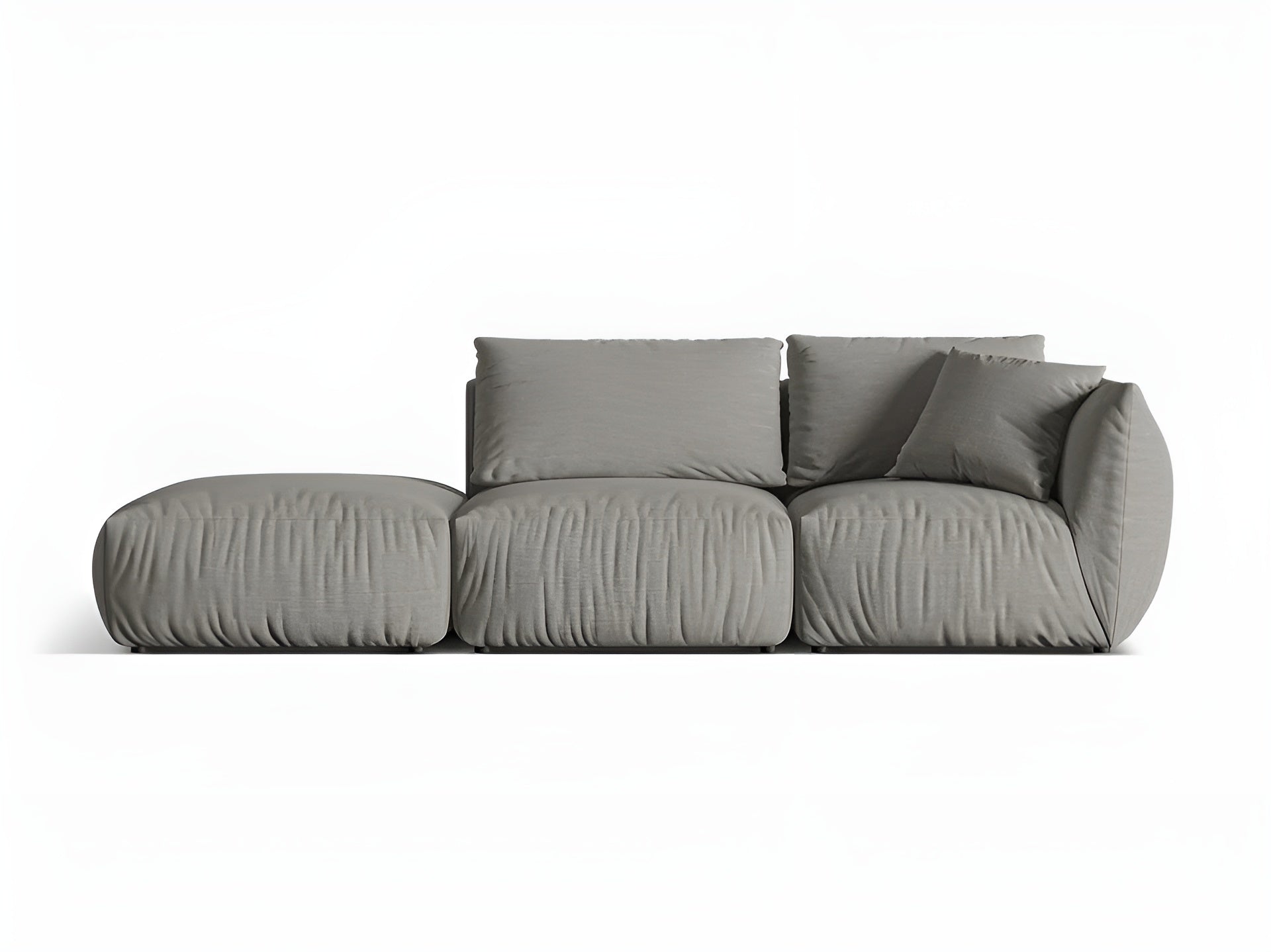 Sofa modułowa 3-osobowa lewostronna CHRIS szary szenil