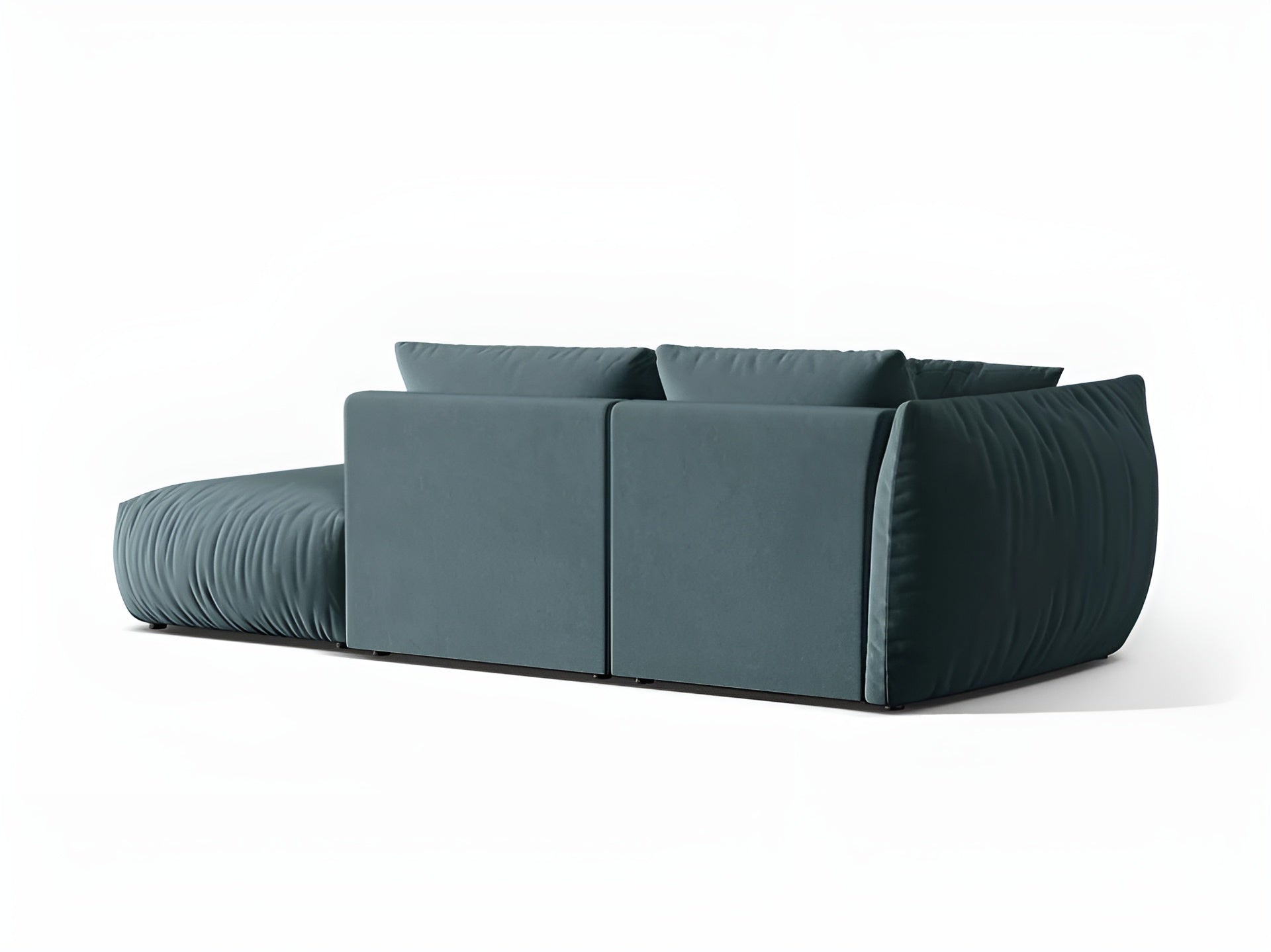 Sofa modułowa aksamitna 3-osobowa prawostronna CHRIS jasnoniebieski