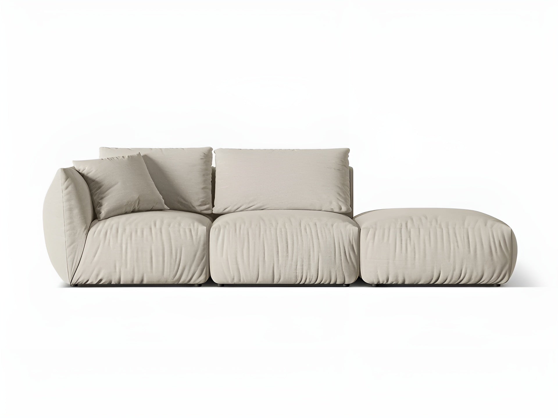 Sofa modułowa 3-osobowa prawostronna CHRIS kremowy szenil