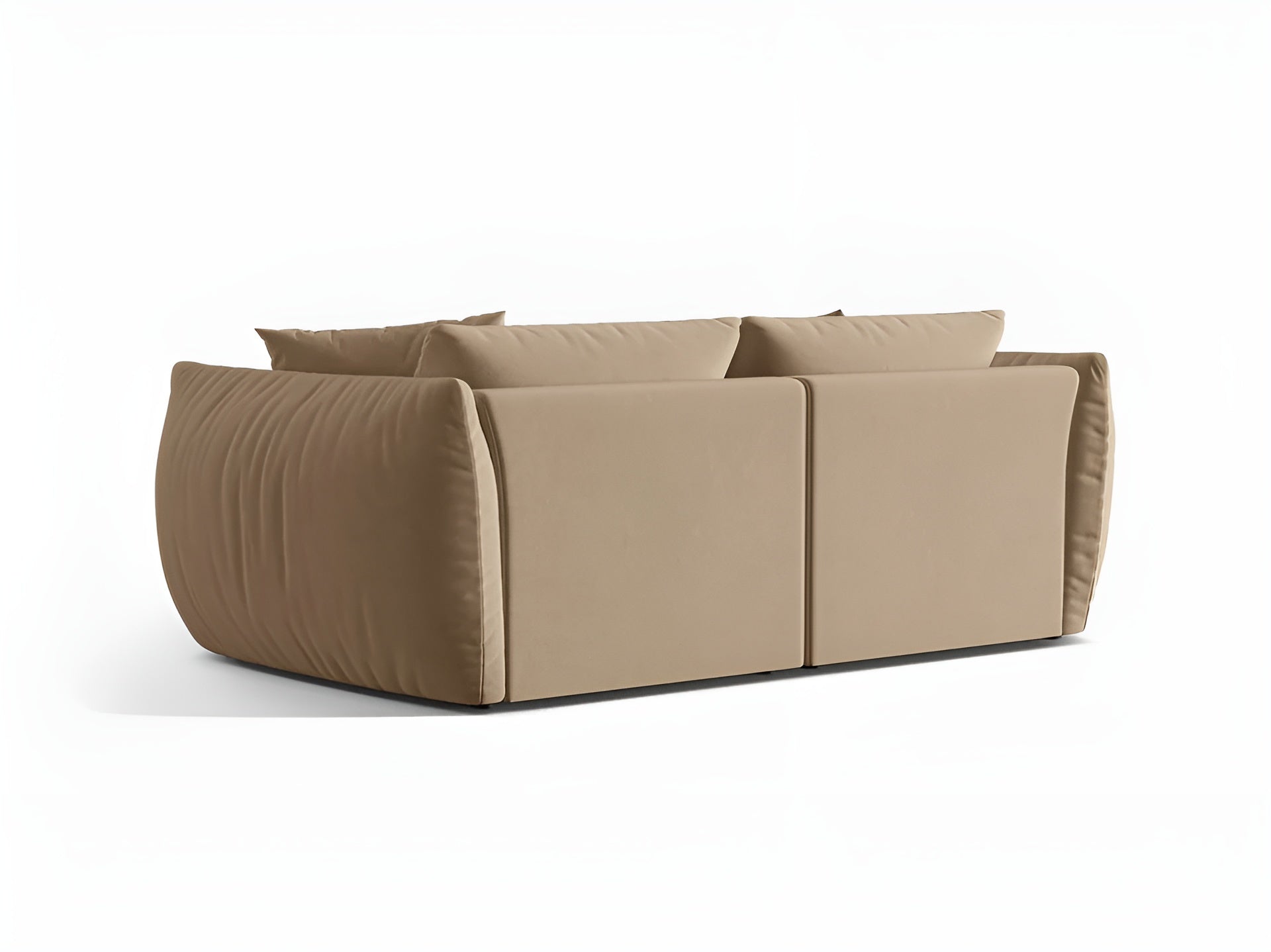 Sofa aksamitna 3-osobowa CHRIS piaskowy