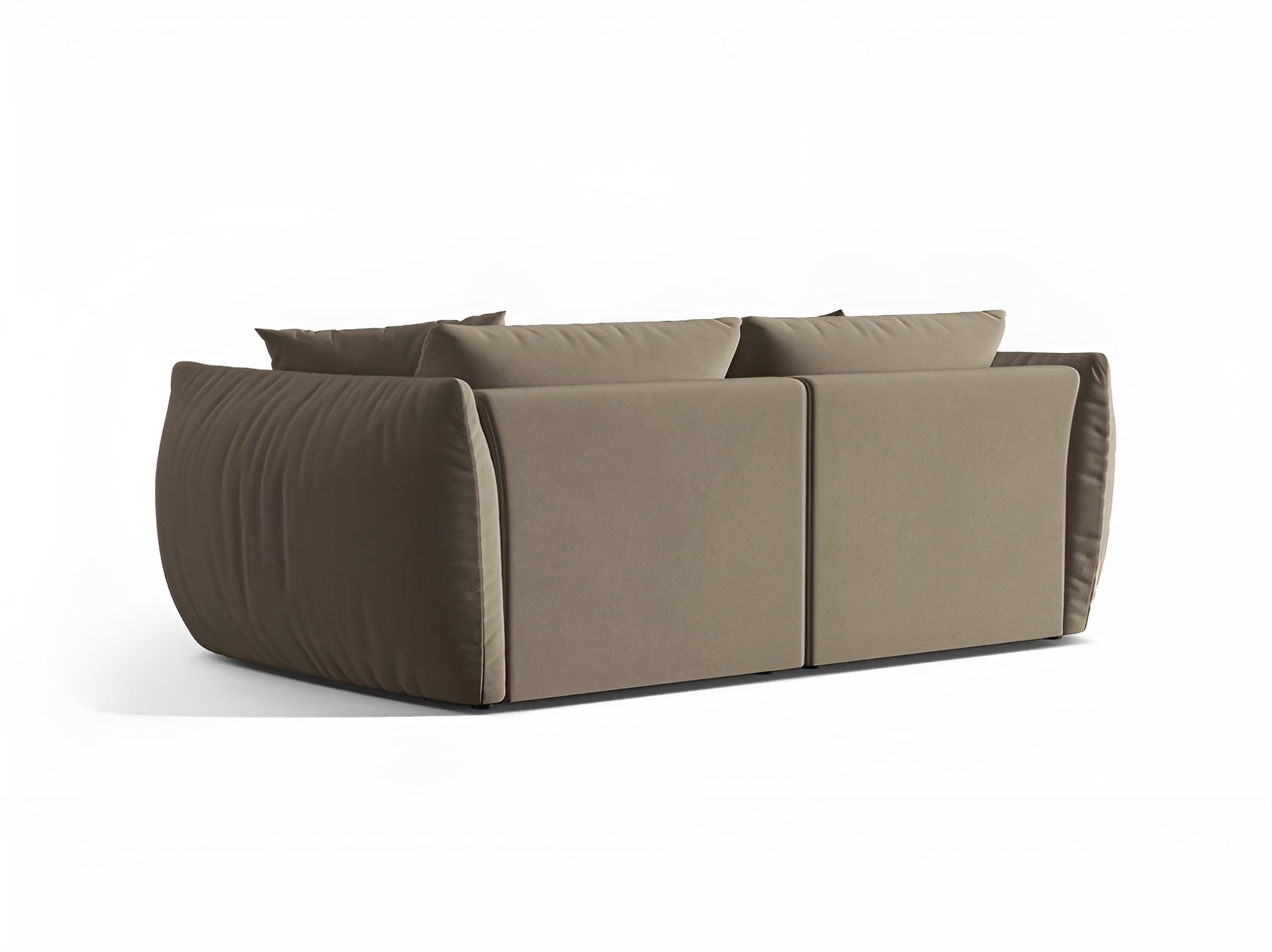 Sofa aksamitna 3-osobowa CHRIS jasnobrązowy