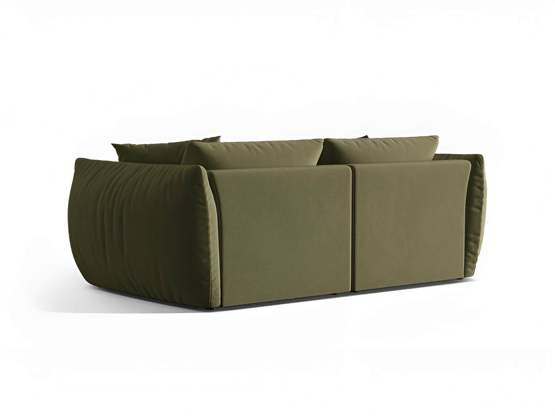 Sofa aksamitna 3-osobowa CHRIS jasnozielony