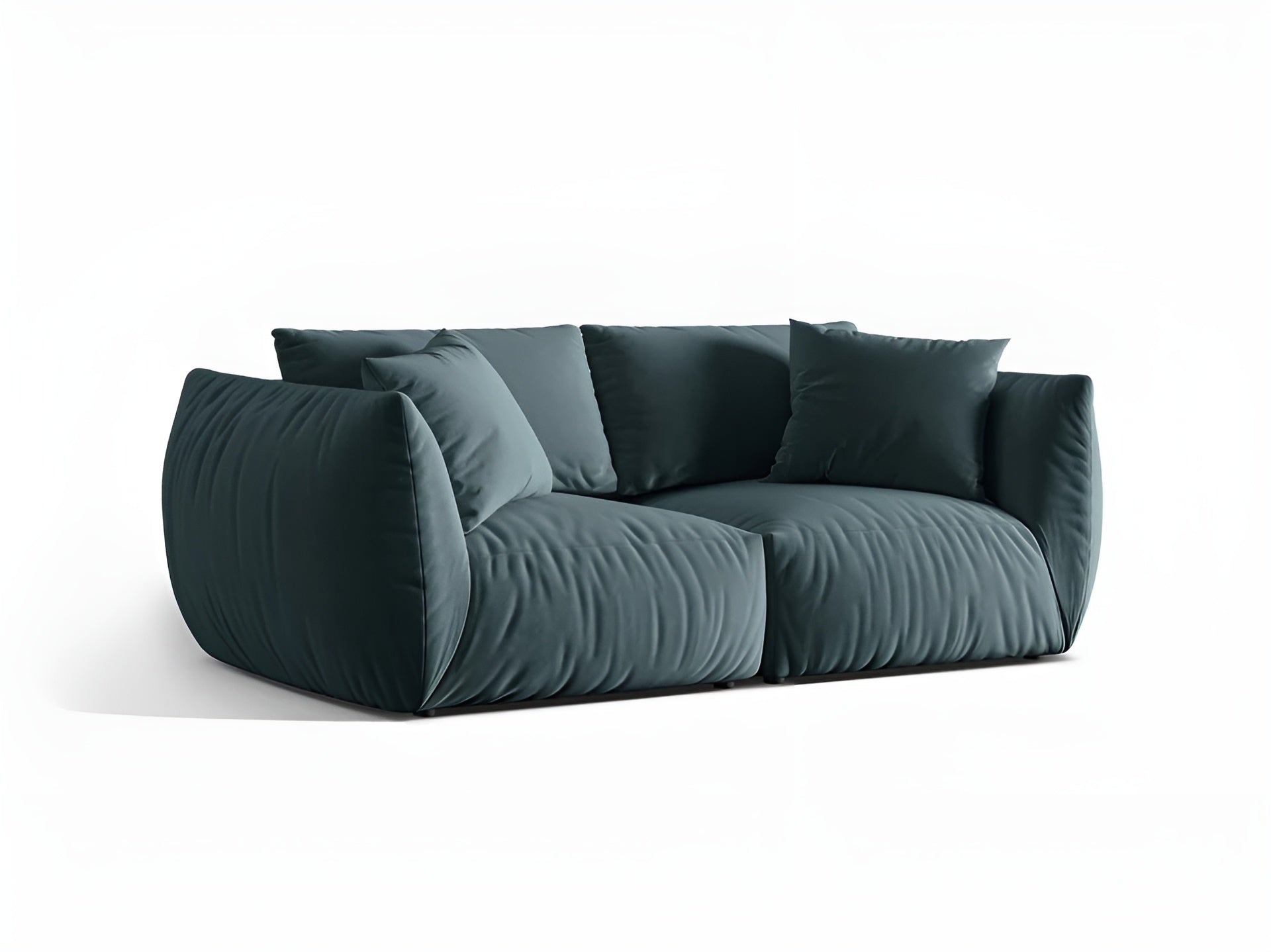 Sofa aksamitna 3-osobowa CHRIS jasnoniebieski