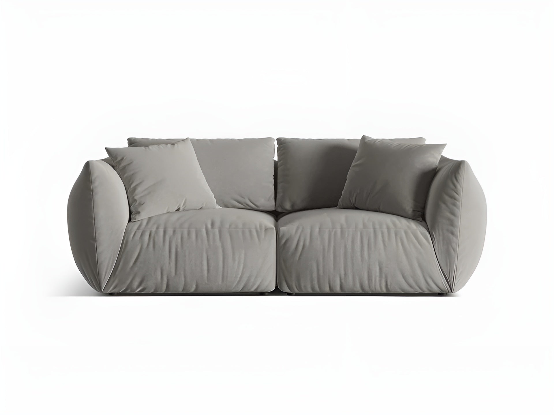 Sofa aksamitna 3-osobowa CHRIS szary