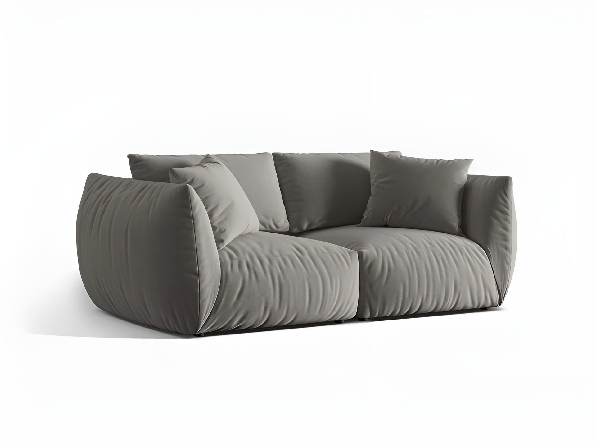Sofa aksamitna 3-osobowa CHRIS szary