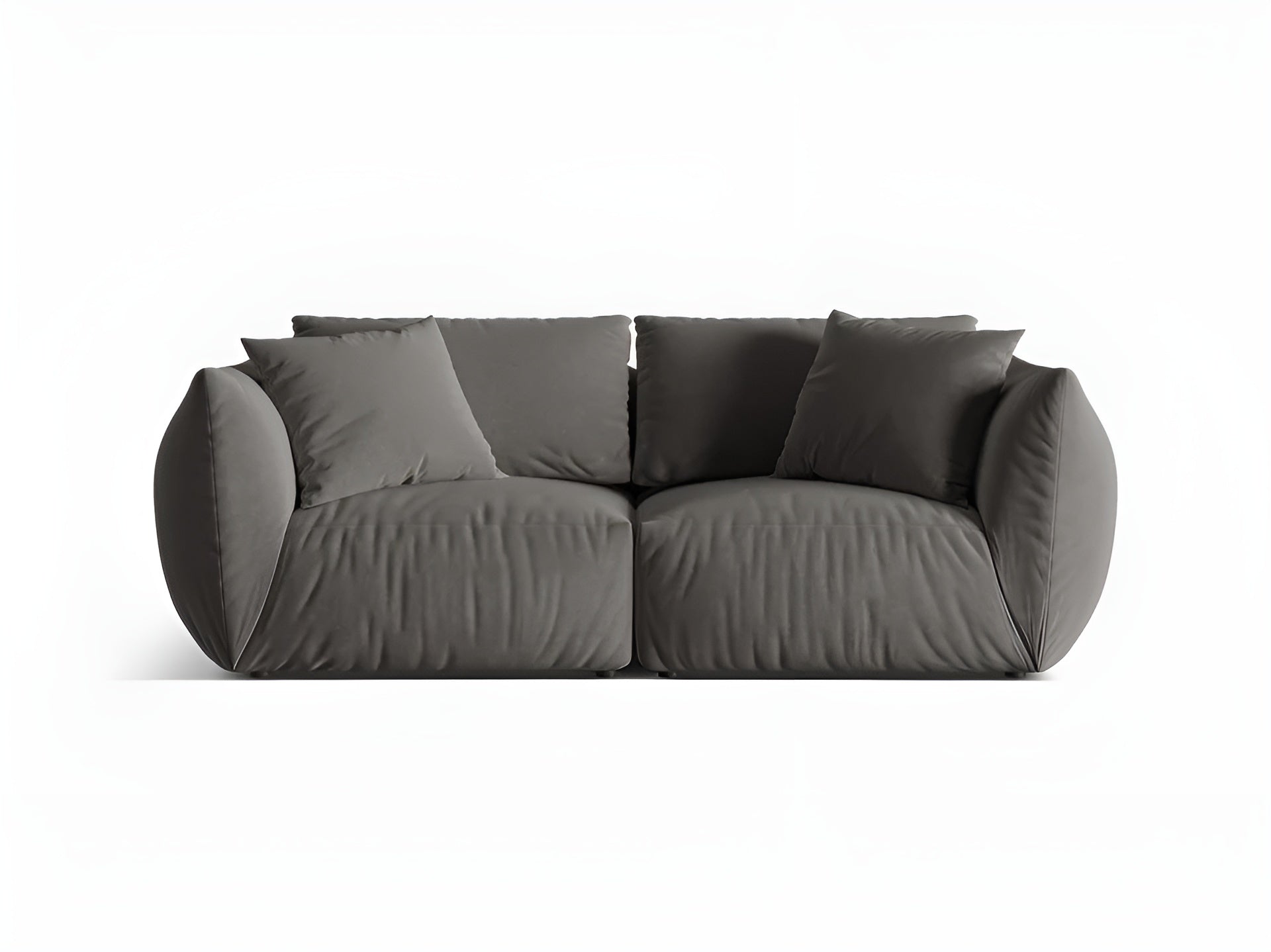 Sofa aksamitna 3-osobowa CHRIS ciemnoszary