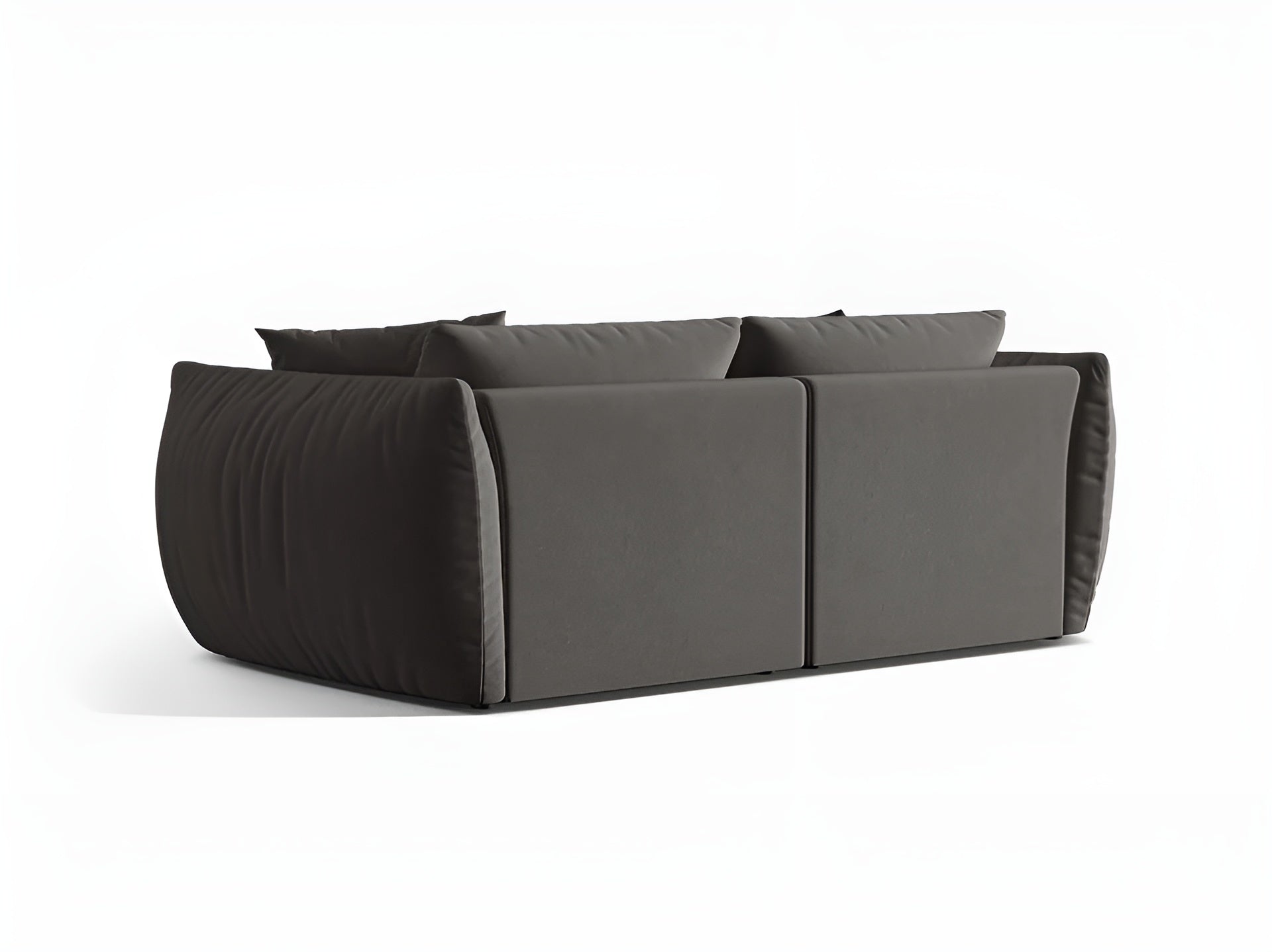 Sofa aksamitna 3-osobowa CHRIS ciemnoszary