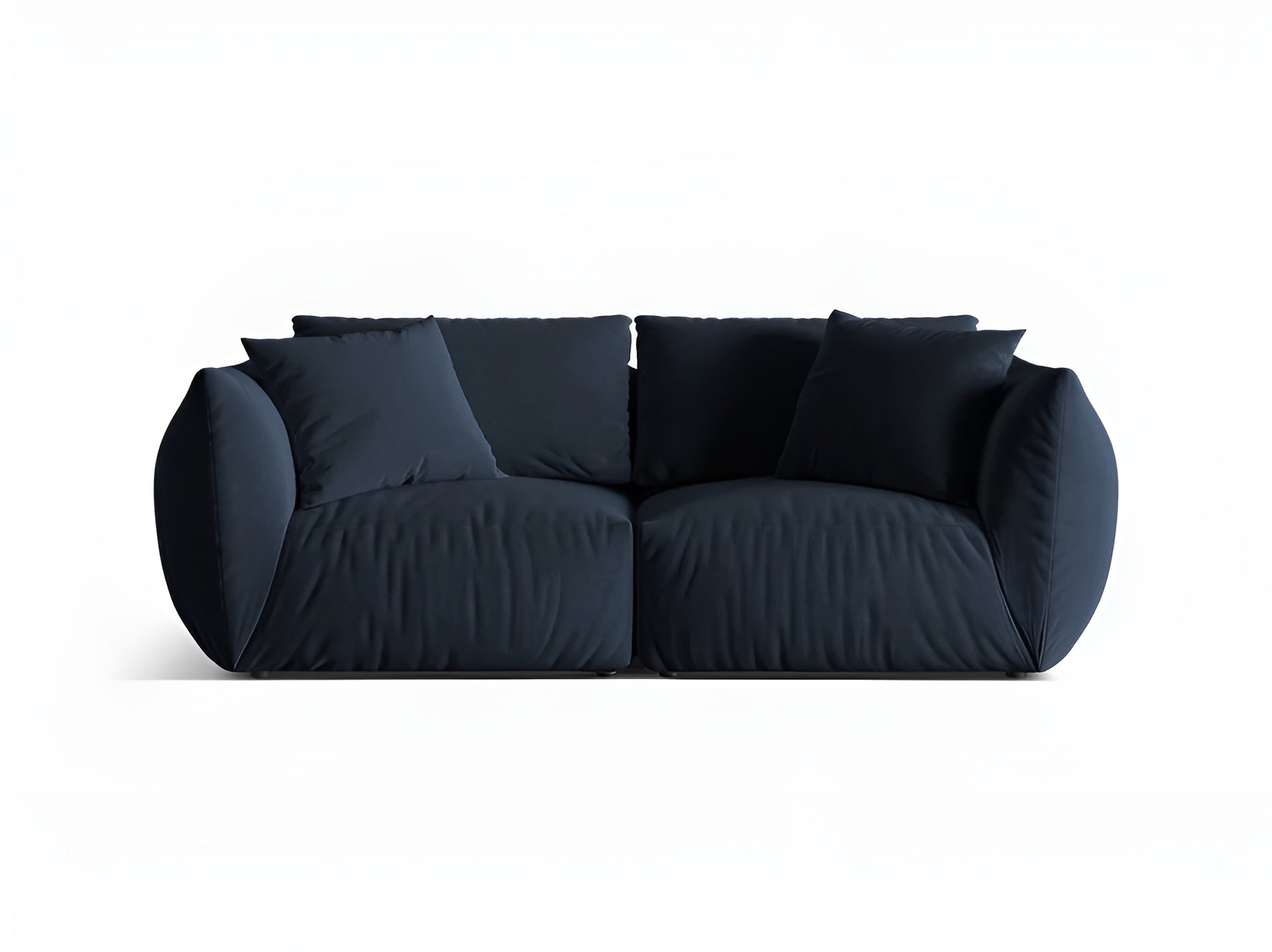 Sofa aksamitna 3-osobowa CHRIS granat królewski