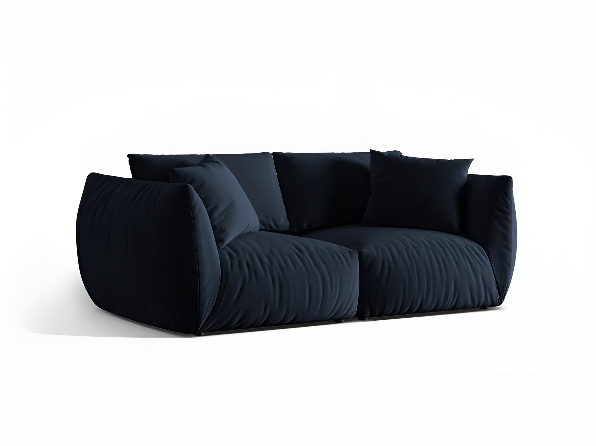 Sofa aksamitna 3-osobowa CHRIS granat królewski