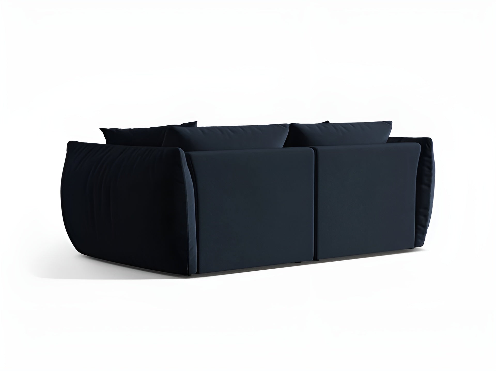 Sofa aksamitna 3-osobowa CHRIS granat królewski