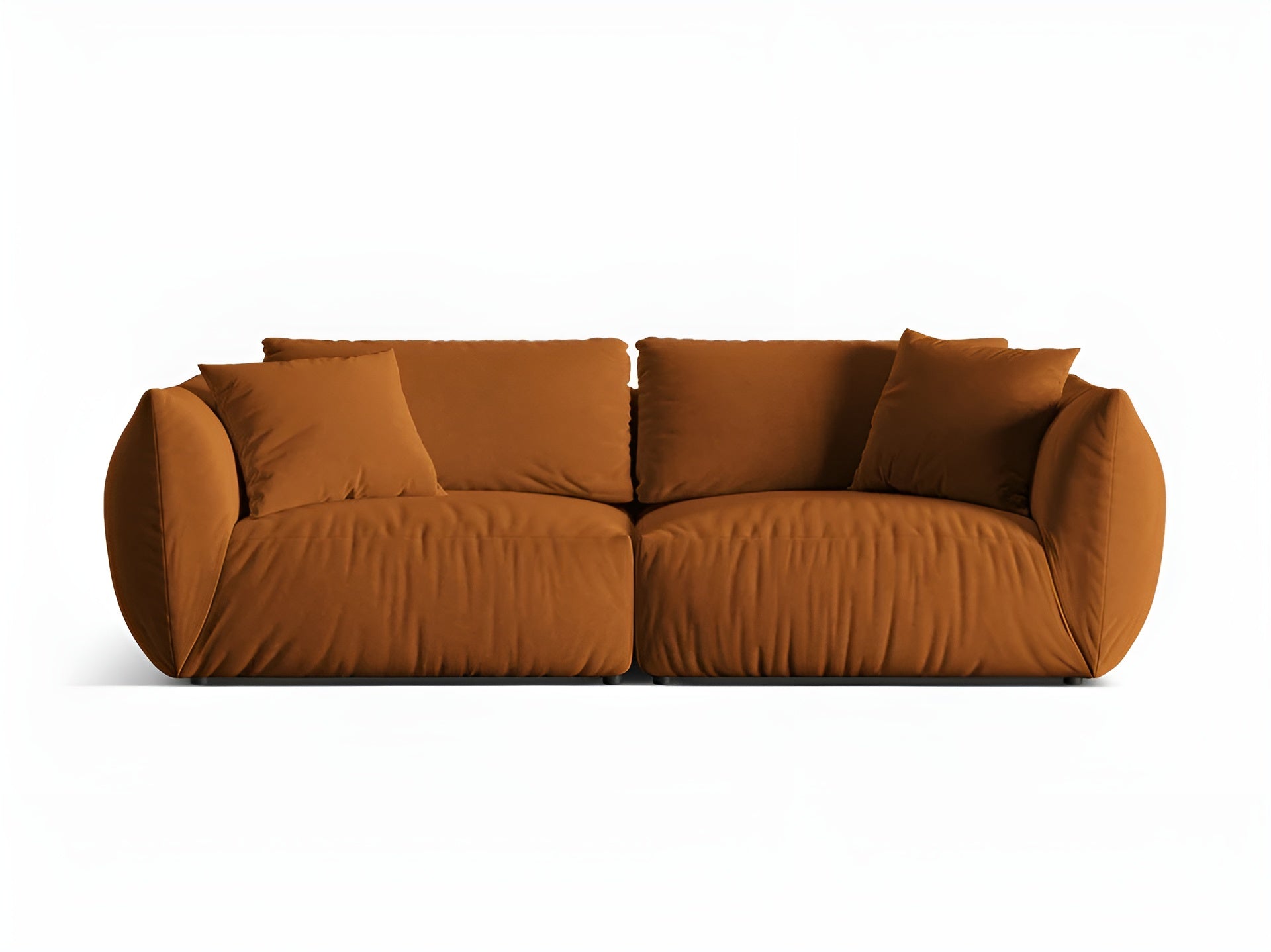 Sofa aksamitna 4-osobowa CHRIS terracotta