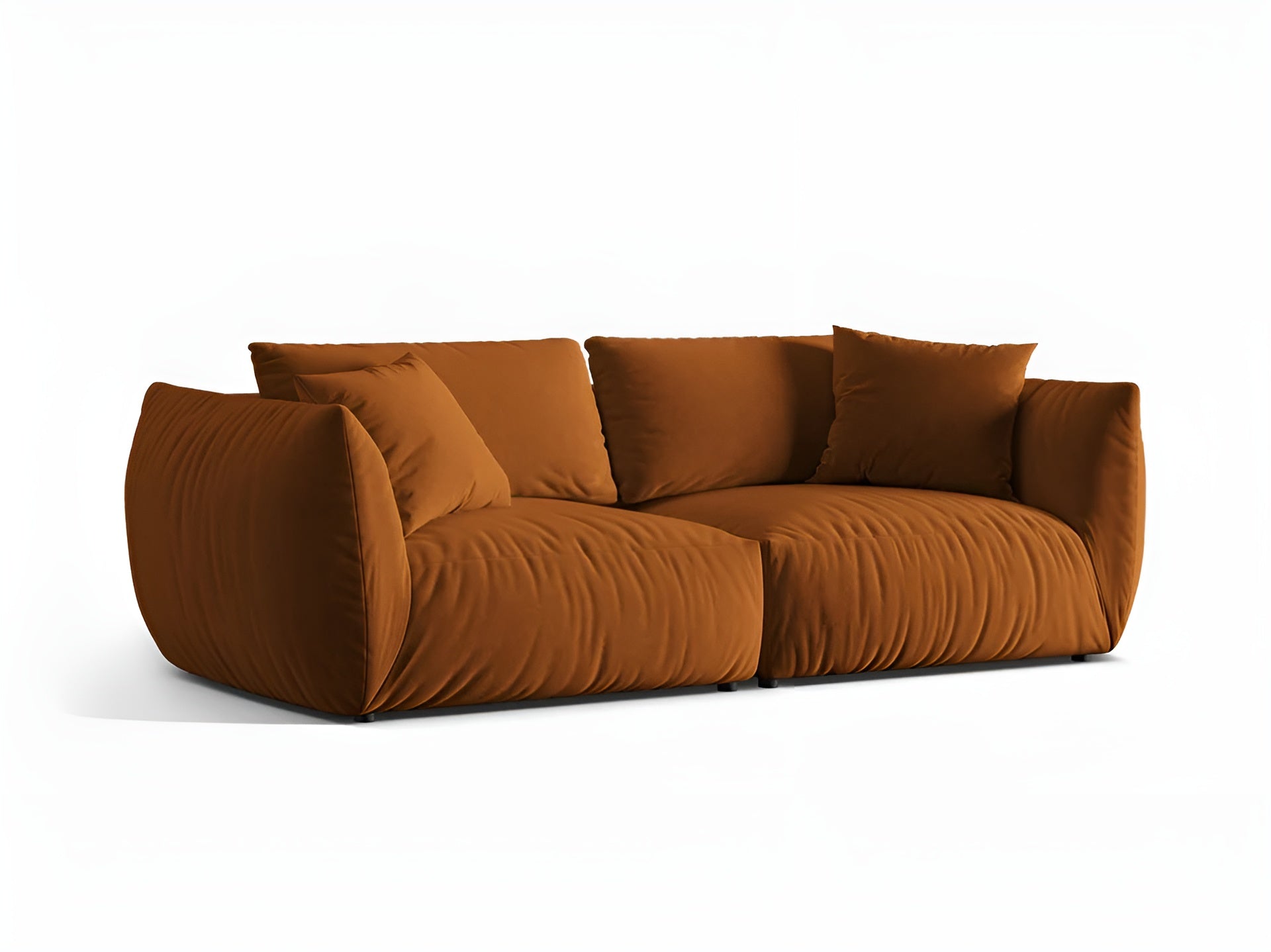 Sofa aksamitna 4-osobowa CHRIS terracotta