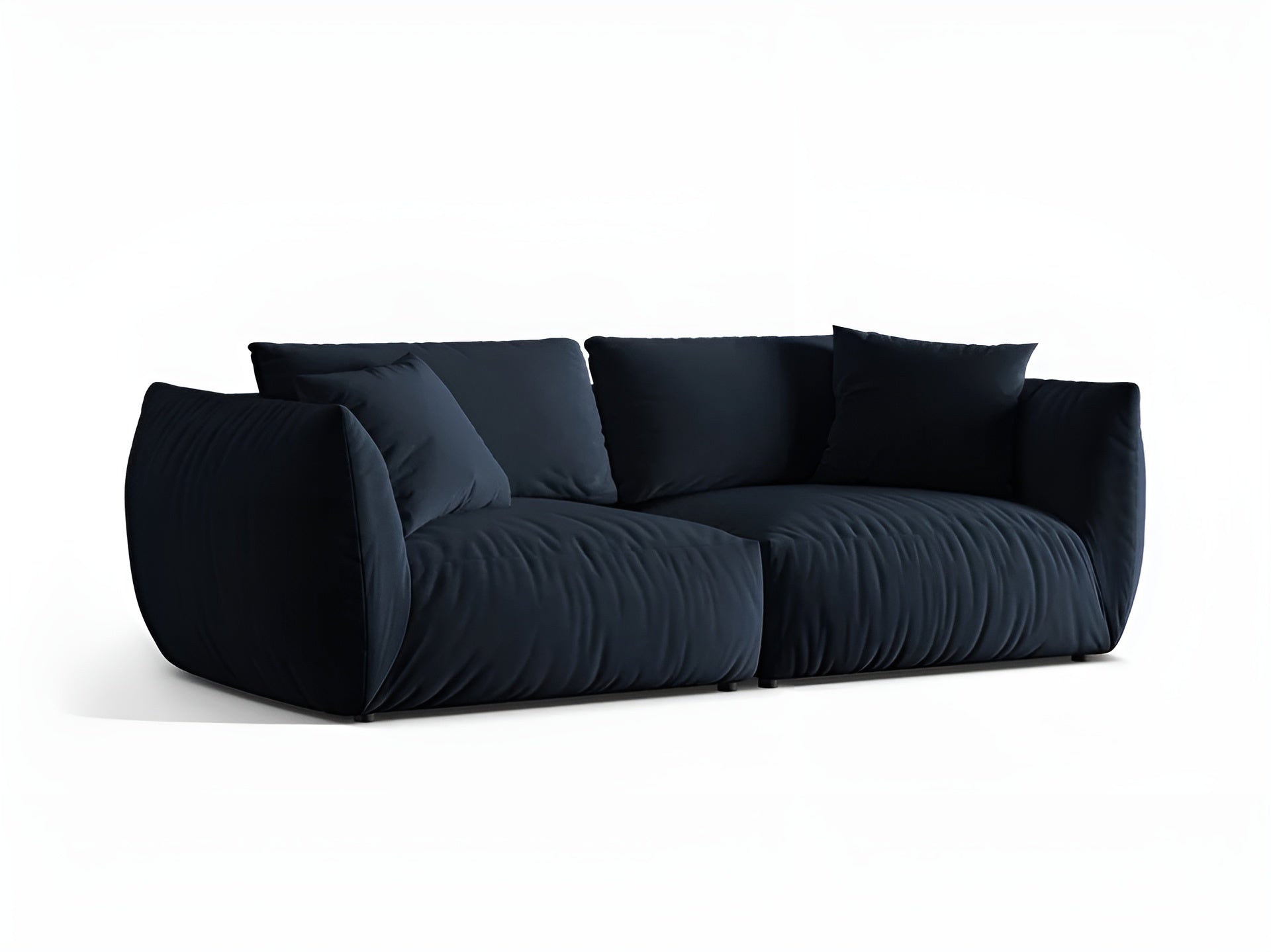 Sofa aksamitna 4-osobowa CHRIS granat królewski