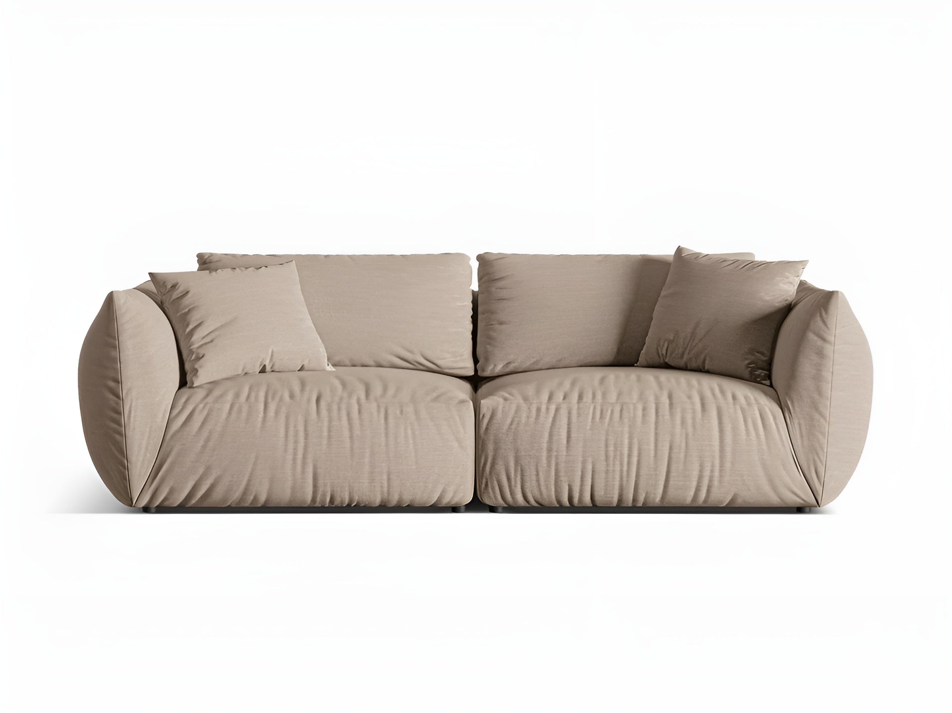 Sofa 4-sitzige CHRIS sandfarbener Chenille