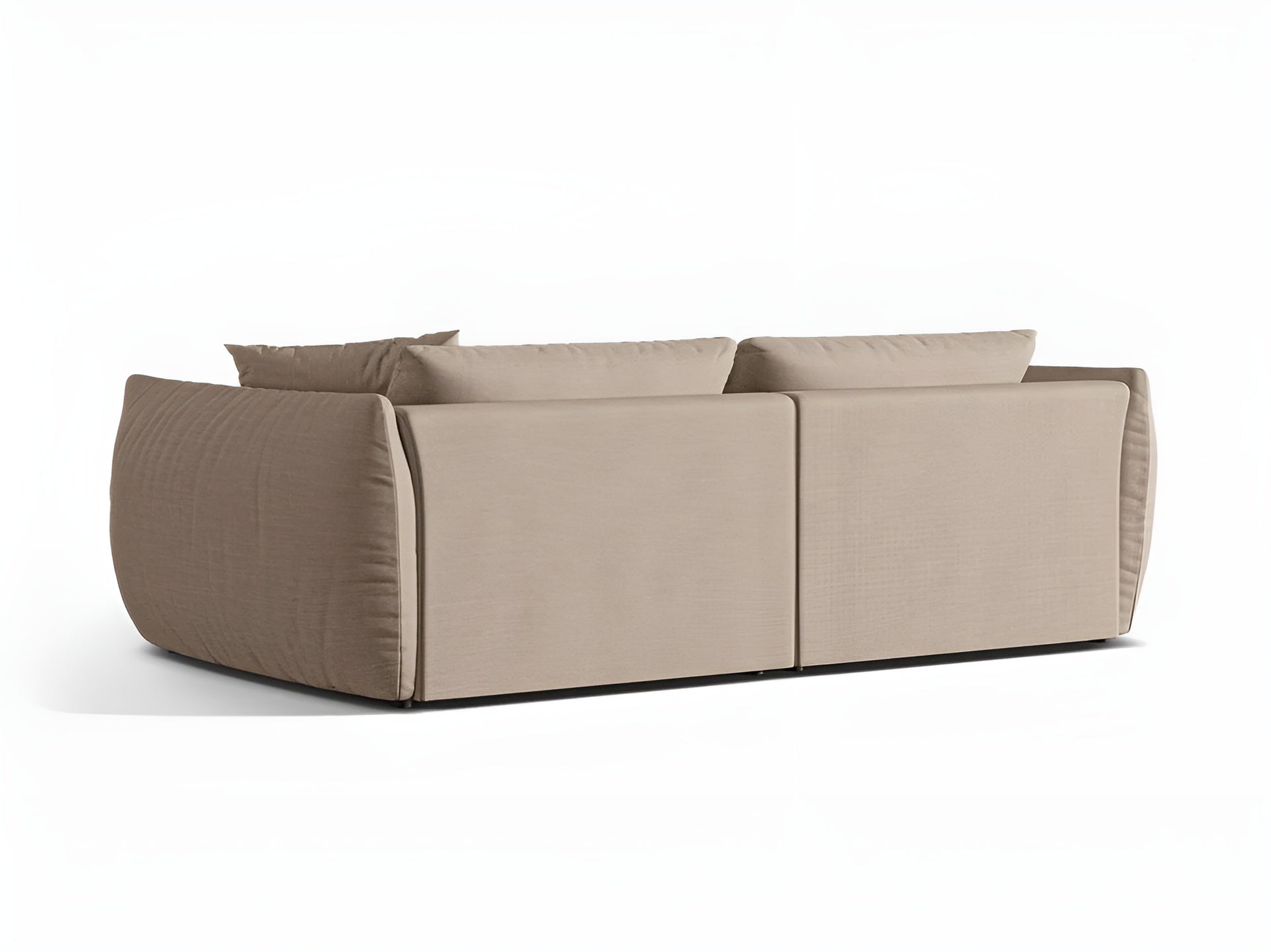 Sofa 4-sitzige CHRIS sandfarbener Chenille