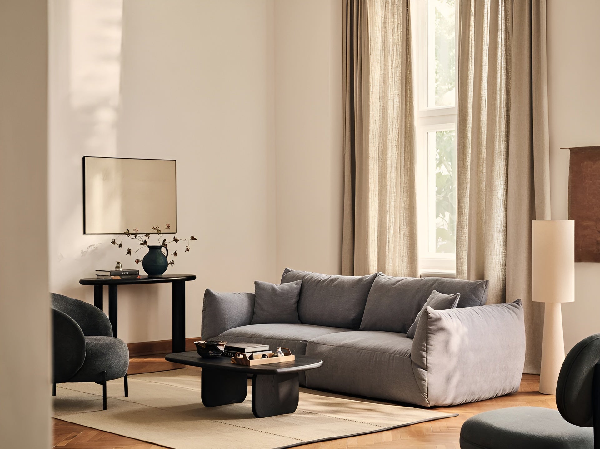 Sofa aus Samt 3-sitzig CHRIS hellgrün