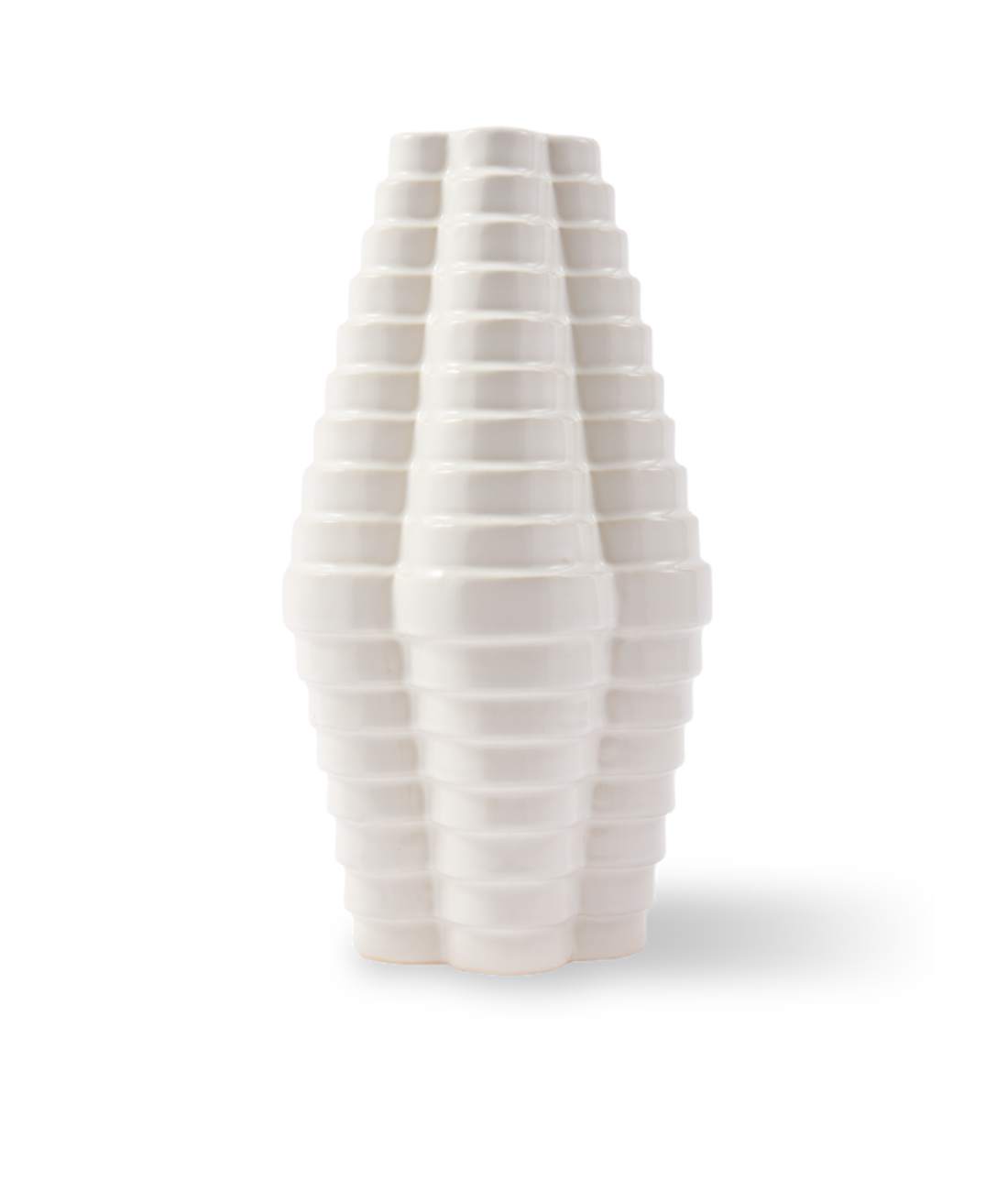 MILLE-FEUILLE Vase weiß